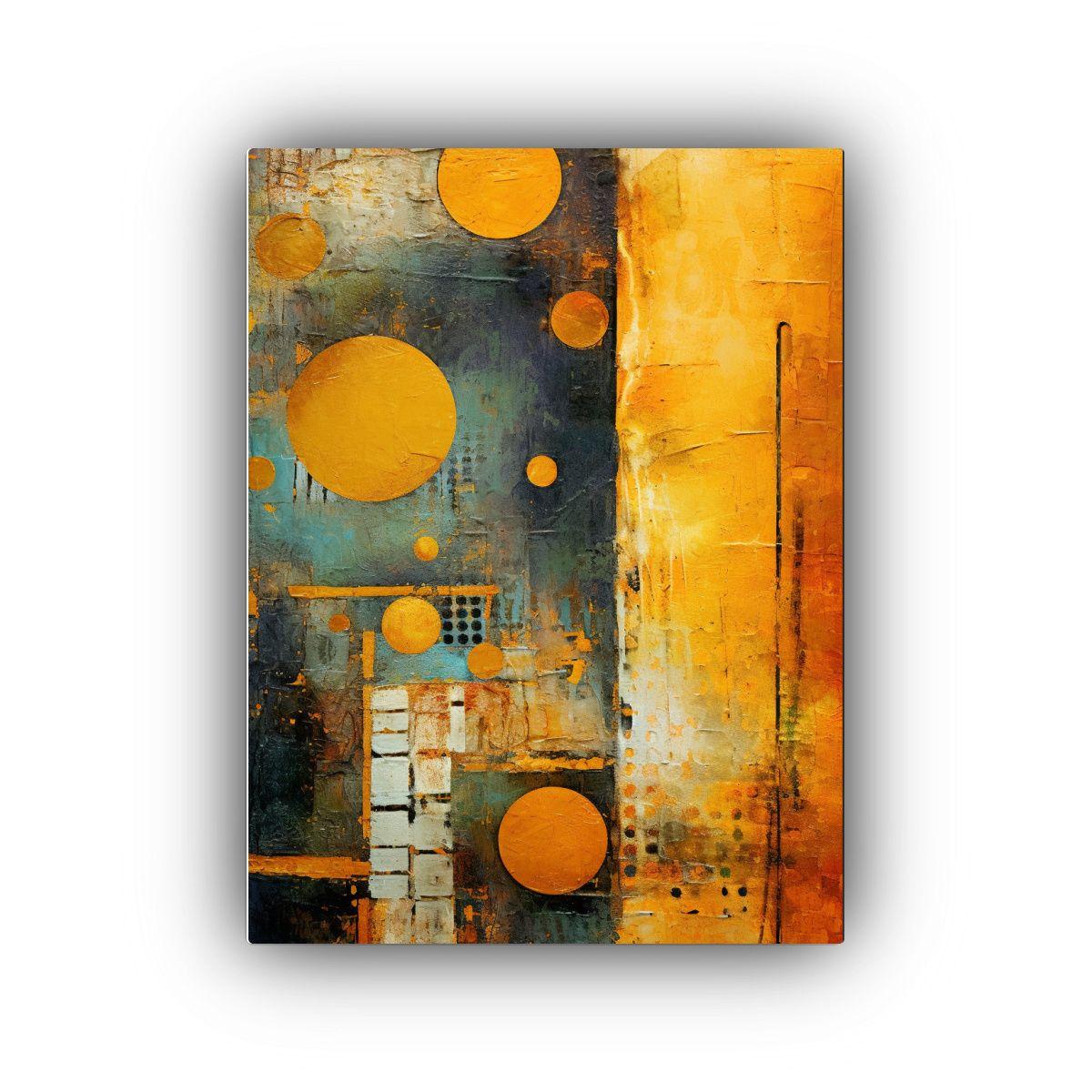 Pintura Abstracta Inspirada En Decoraciones 50x65cm-0