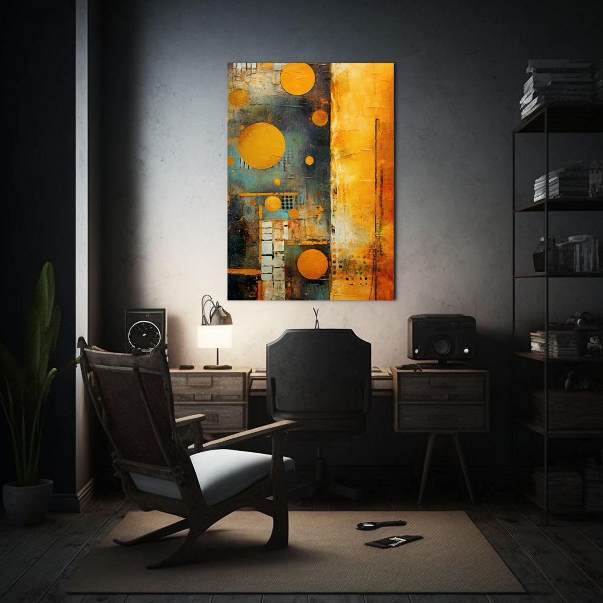 Pintura Abstracta Inspirada En Decoraciones 50x65cm-2