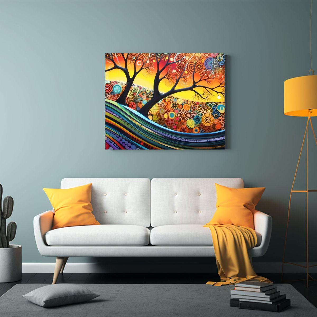 Adorno Artístico Australiano: Belleza En Pinturas Decorativ 45x30cm-1