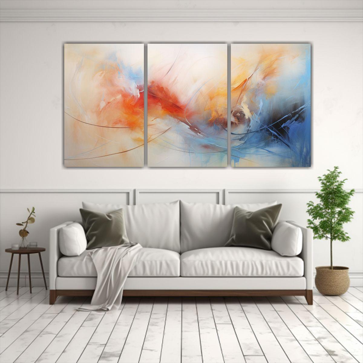 Conjunto De 3 Lienzos De Tela De Alta Calidad 240x120 Cm-2