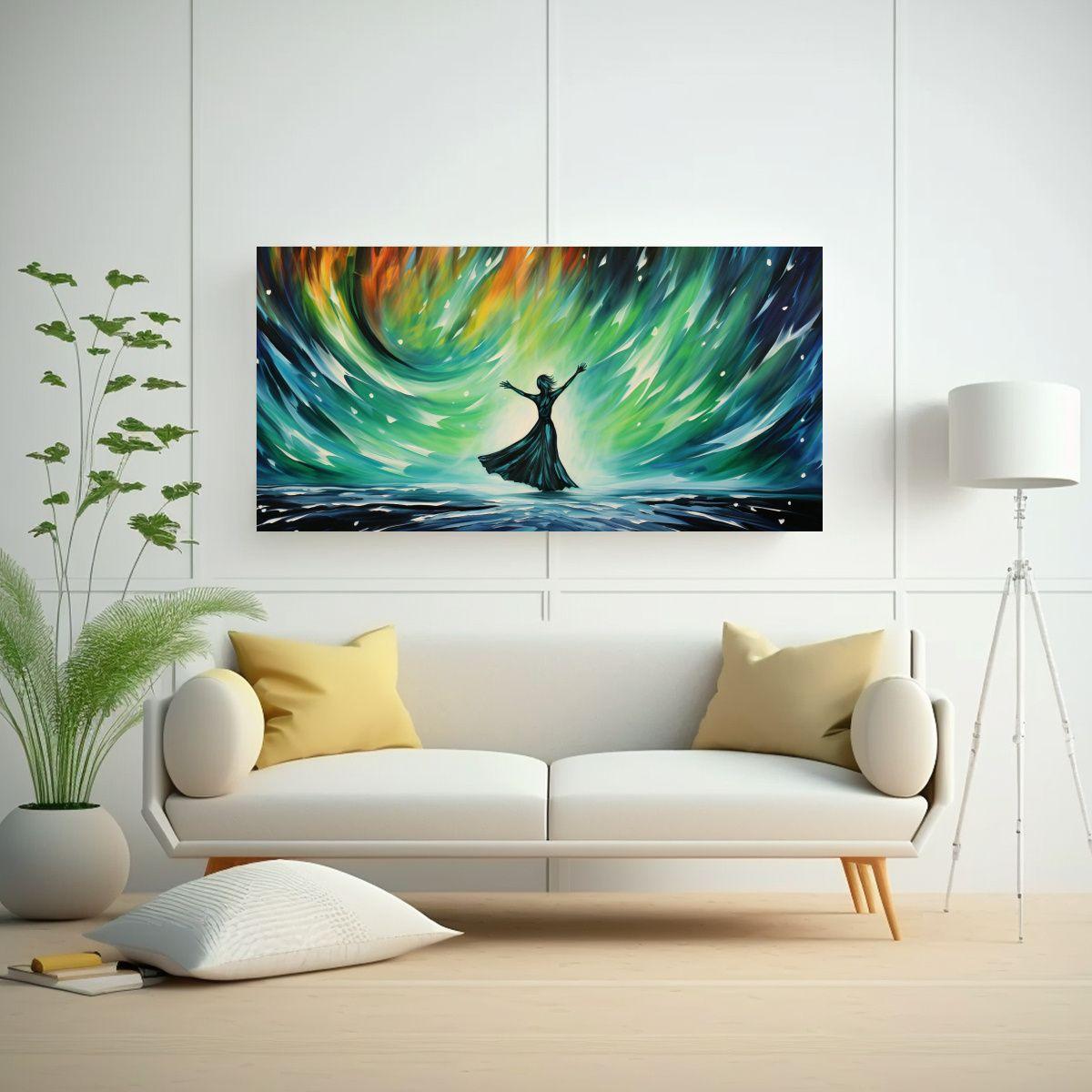 Cuadro En Bastidor Fotografía Mural Baile 40x20cm-2