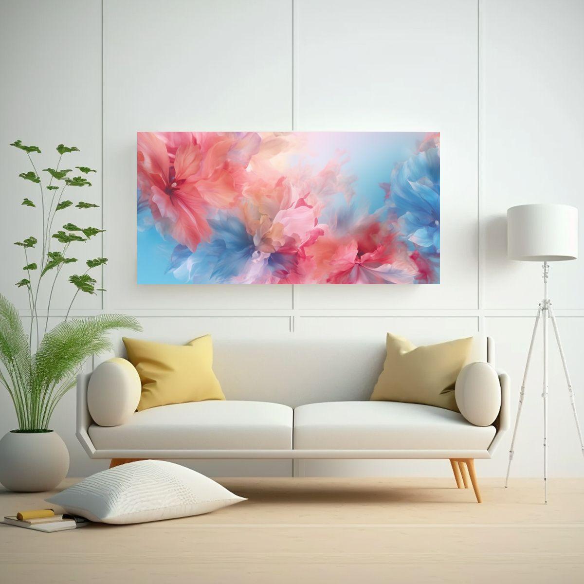 Pinturas Decorativas Abstractas En Tonos Pastel 60x30cm-2