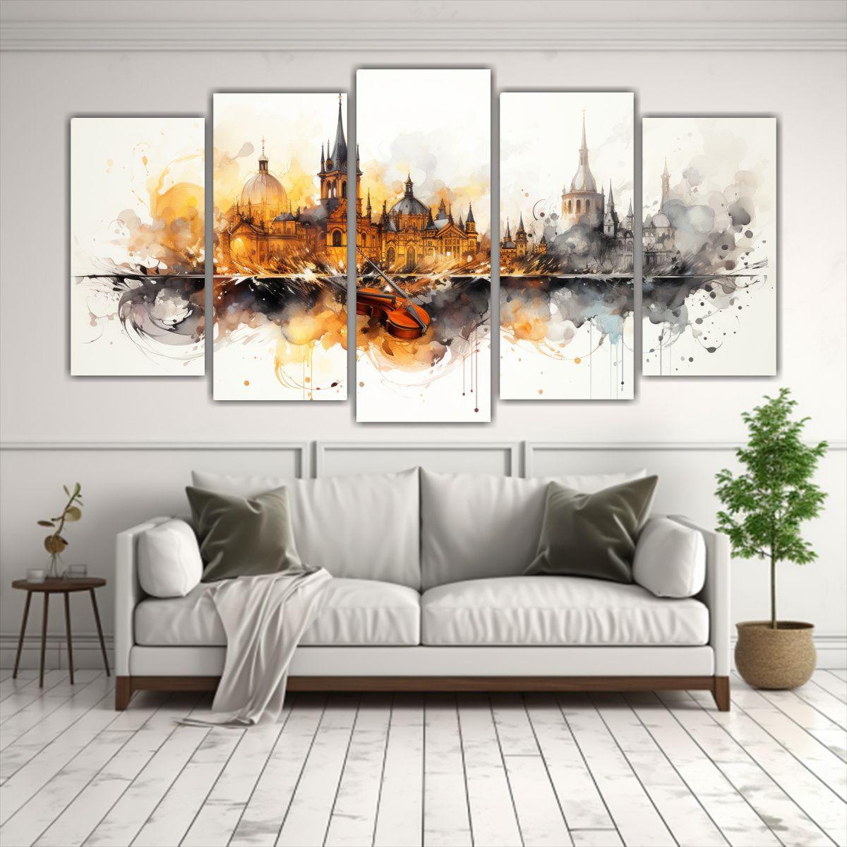 Pinturas Decorativas De Temática Abstracta De 150x75 Cm-2