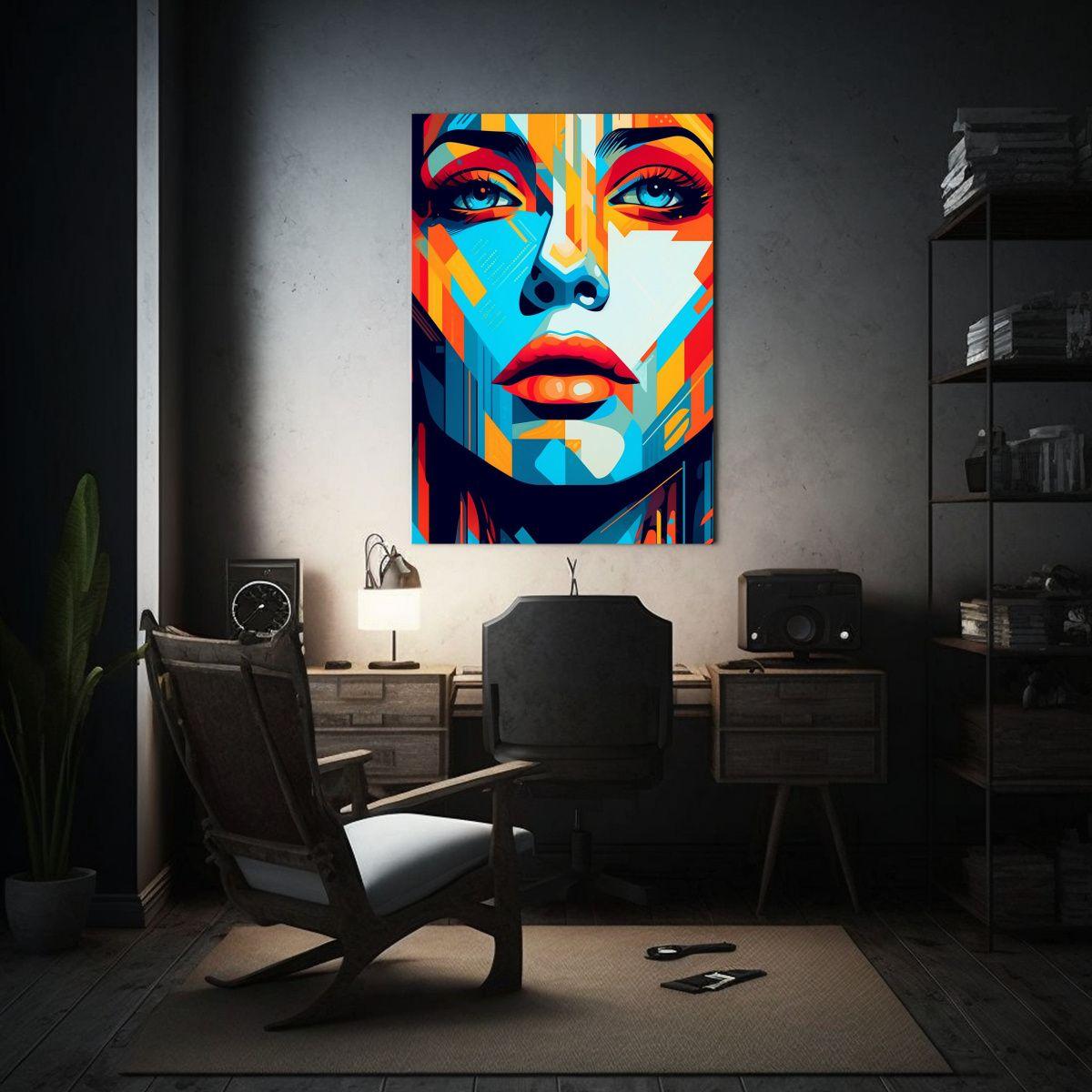 Cuadro Artístico De Una Hermosa Mujer En 3D En 50x75cm-2