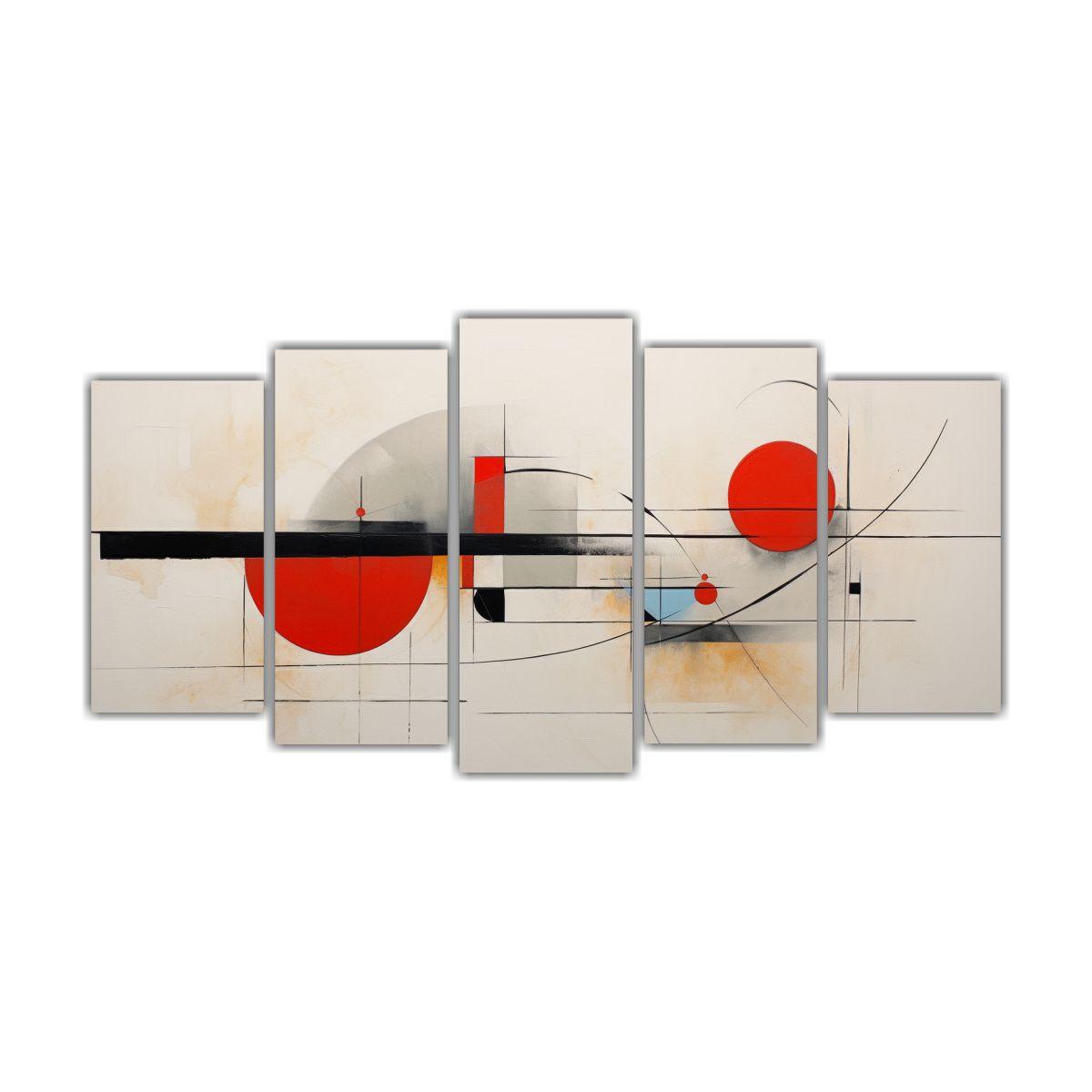 Conjunto 5 Lienzos Diseño Vision Pintura 250x125 Cm-0