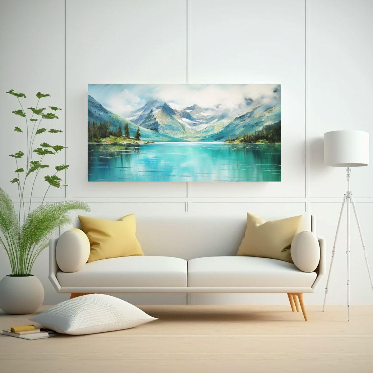 Cuadro Abstracto Cuadro Adorable De Montañas 160x80cm-2