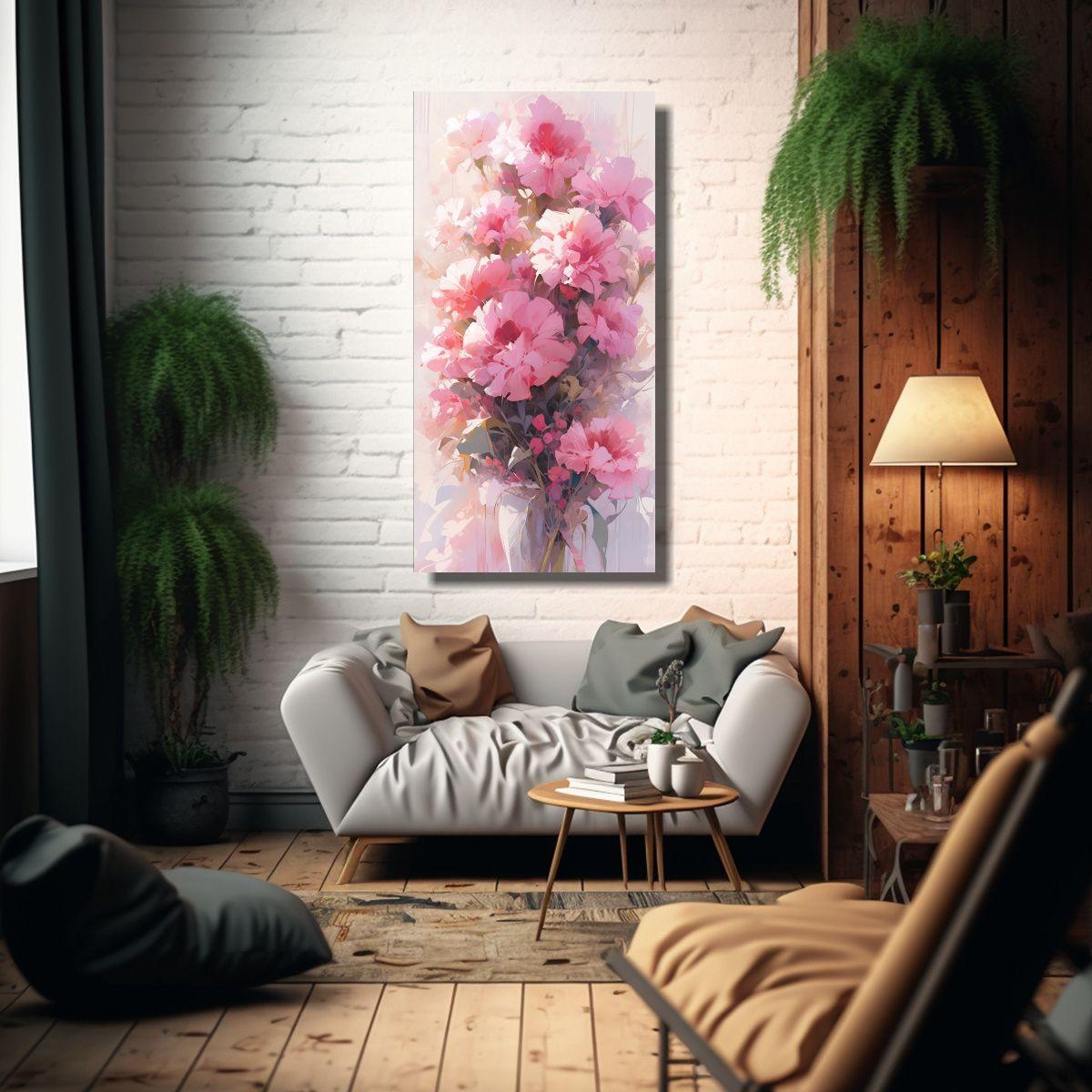 Lienzo De Tela Belleza Natural, Composición De Fl 50x100cm-2