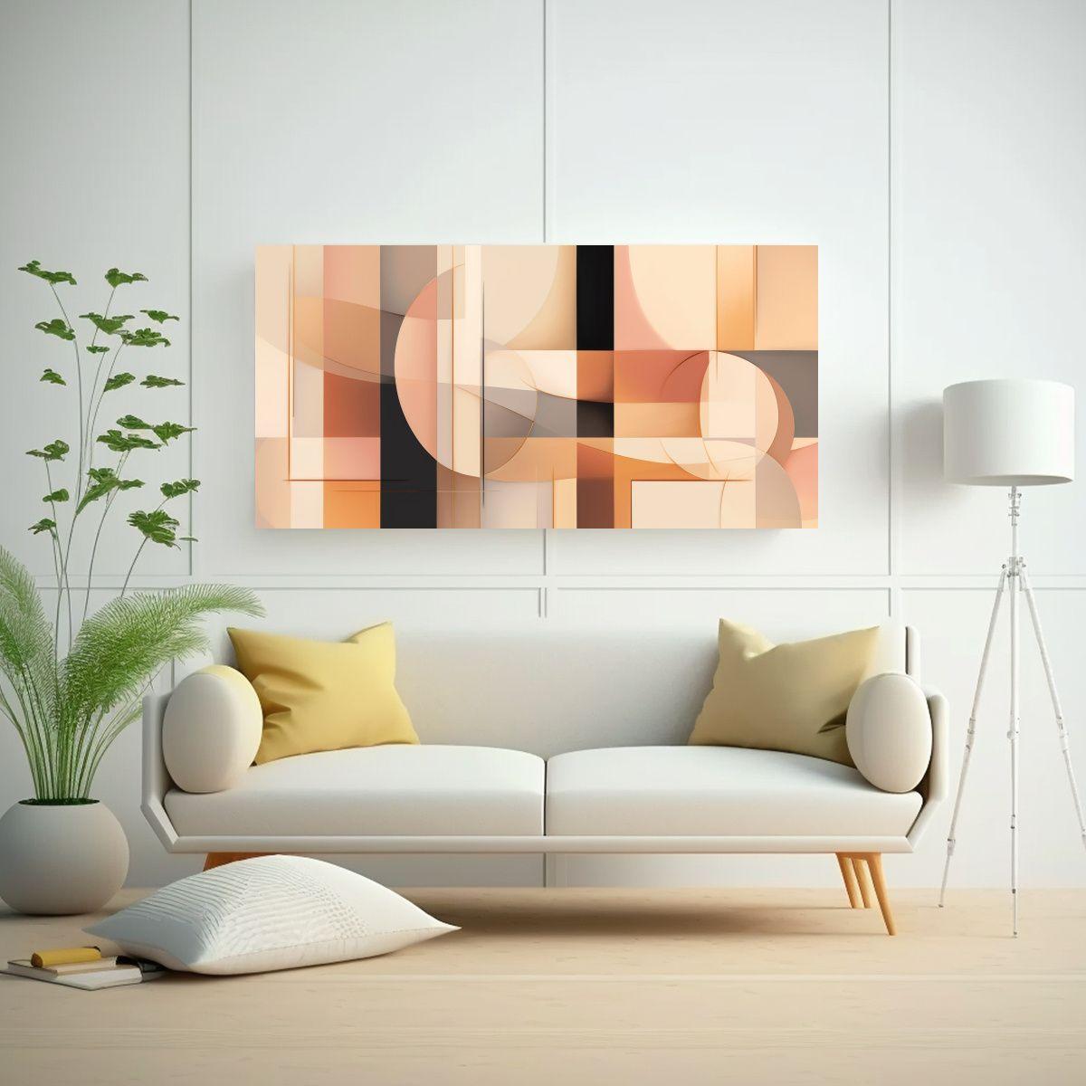 Diseño Minimalista Líneas Superpuestas En 80x40cm-2