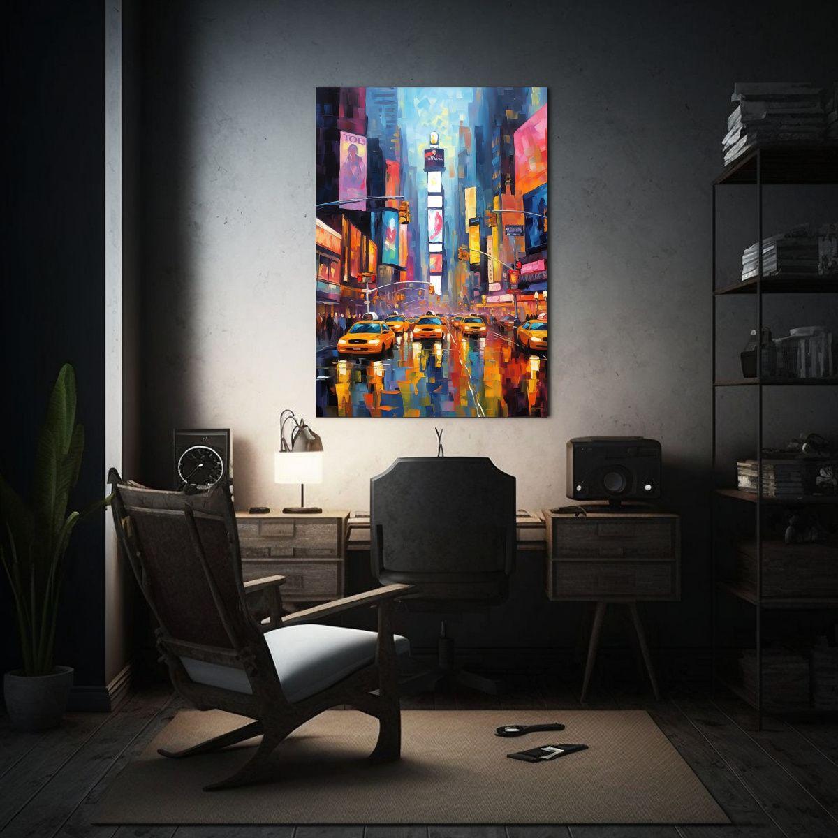 Pintura Paleta Cuchillo Arte Colores Profundidad 60x90cm-2