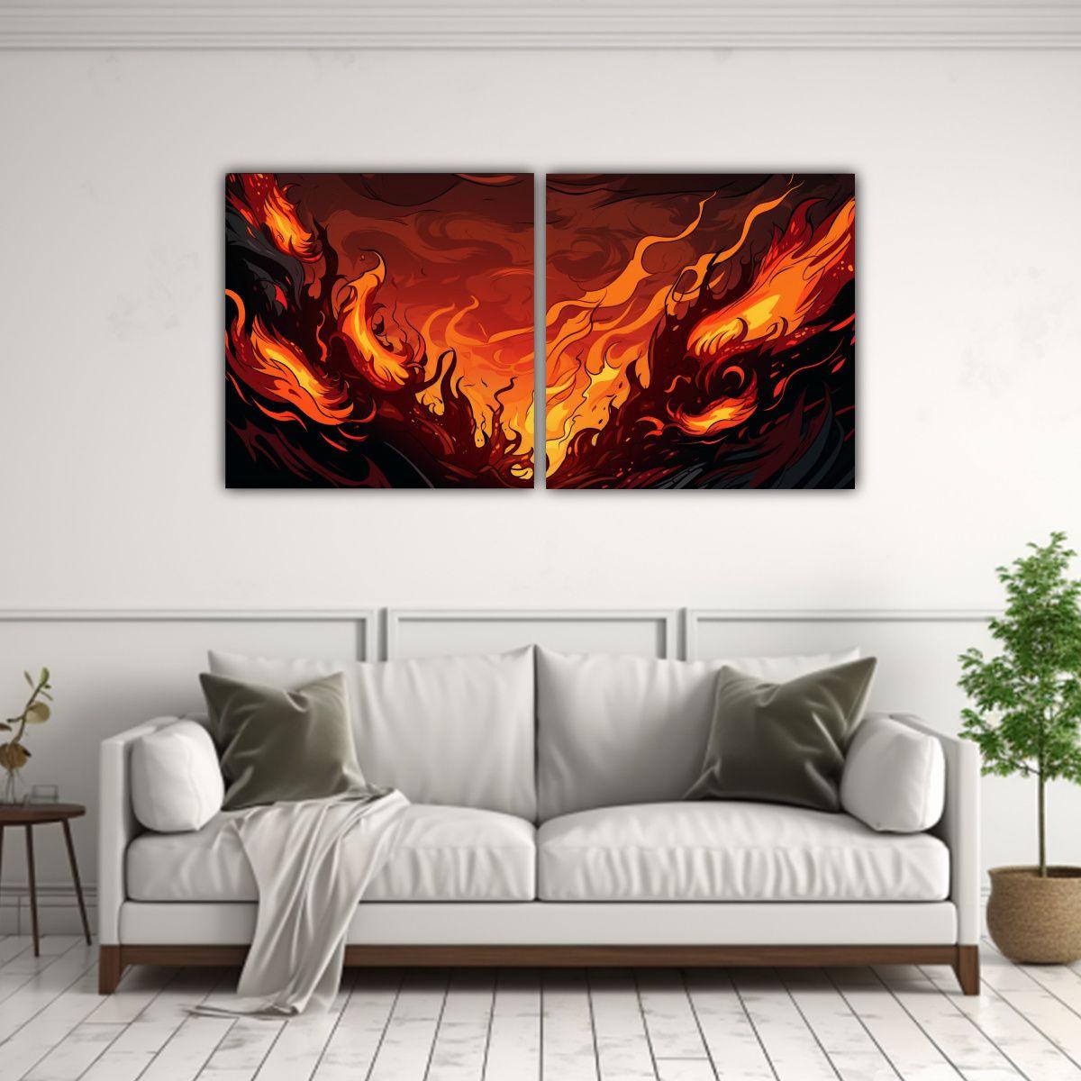 Pinturas Decorativas Alta Calidad: Fusión 120x60 Cm-2