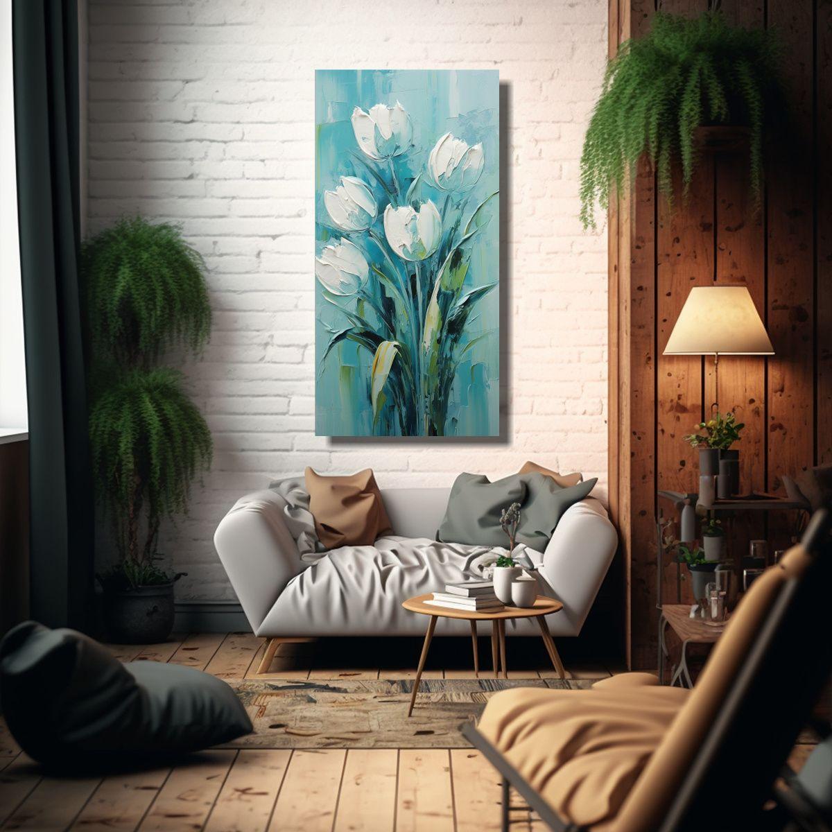 Arte De Pared Colores Contraste, Pintura En 30x60cm-2