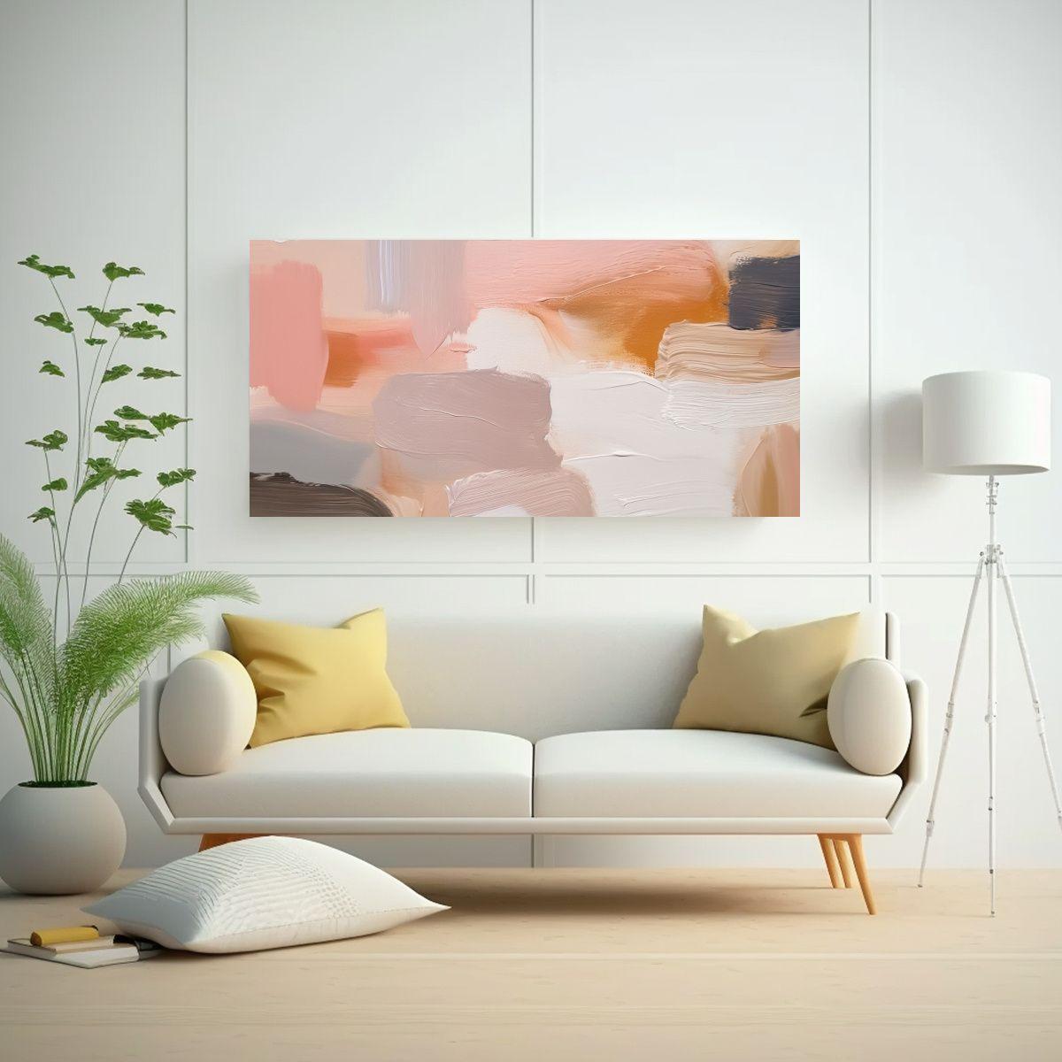 Cuadro Composición Neutros Rosados Taupe: 160x80cm-2