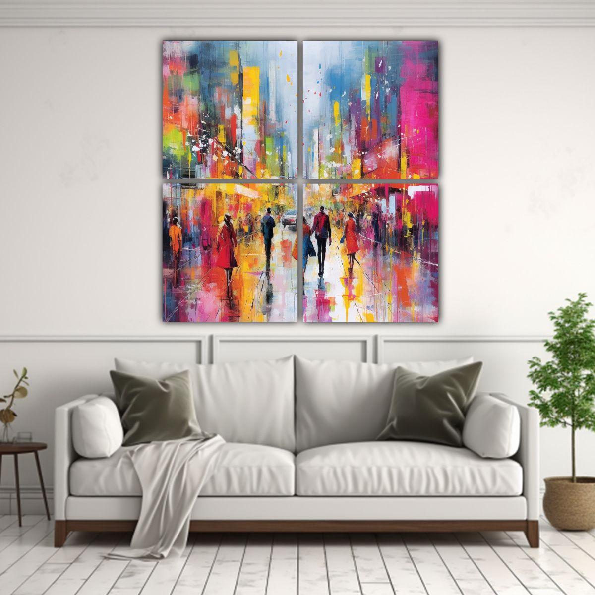 Cuadro Decorativo Riqueza Visual Energía De 100x100 Cm-2