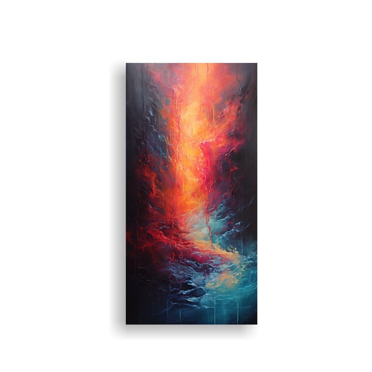 Pinturas Decorativas De Cascadas Abstractas Con 20x40 Cm-0