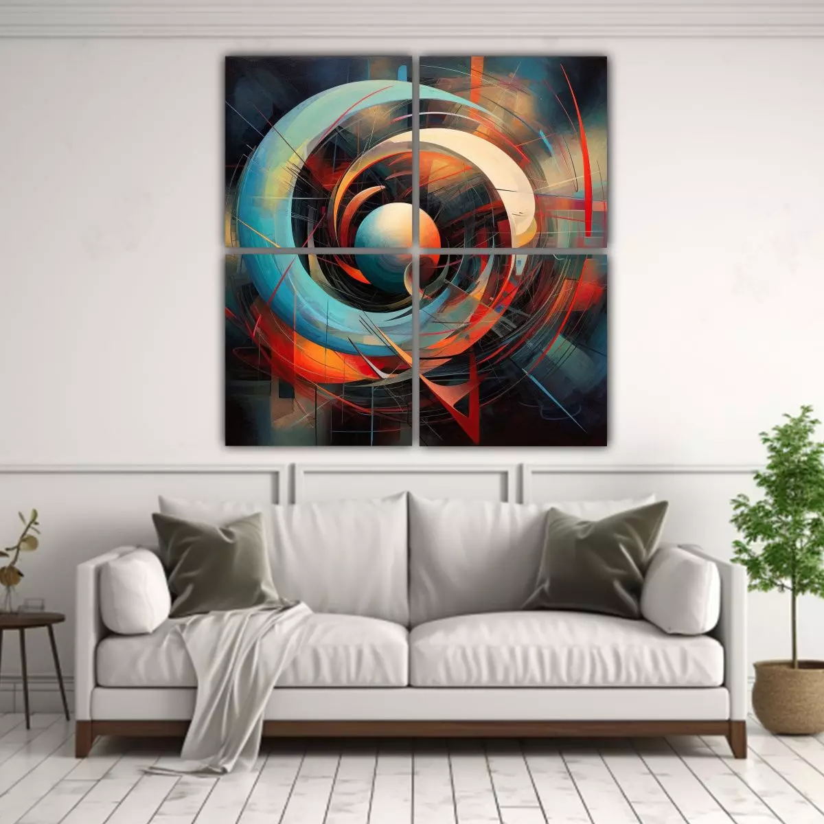 Cuadros Abstractos De Física Para Decorar La 60x60 Cm-2