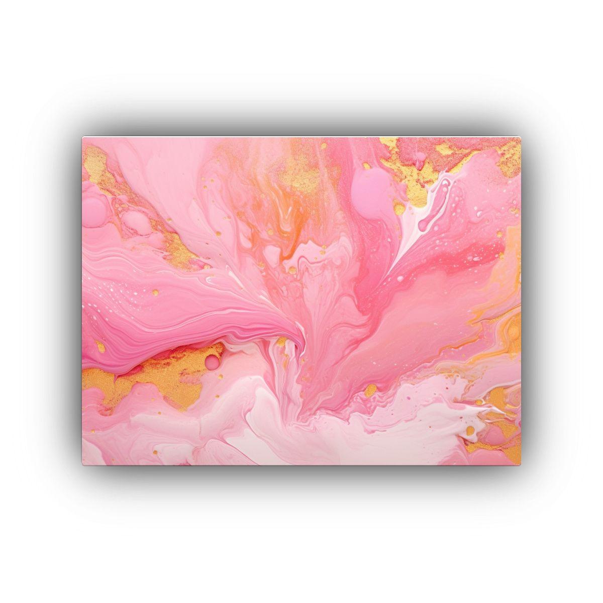 Fondo Abstracto De Mármol Rosa Y Dorado, Decoraci 50x40cm-0
