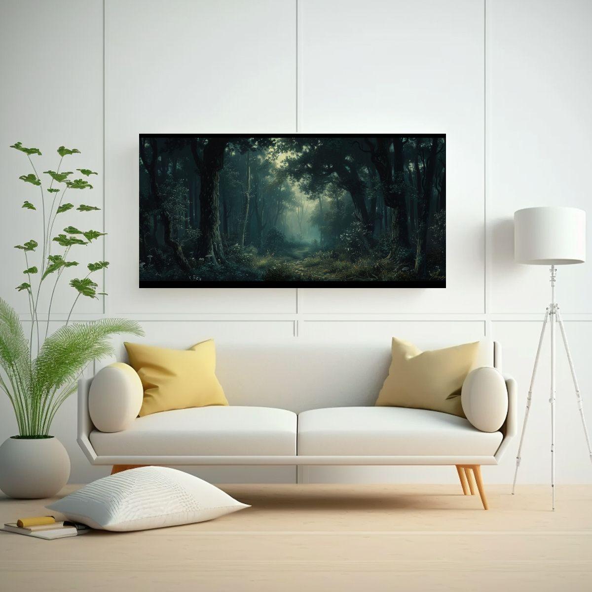 Pinturas Abstractas Oscuro Con Temática De 60x30 Cm-2