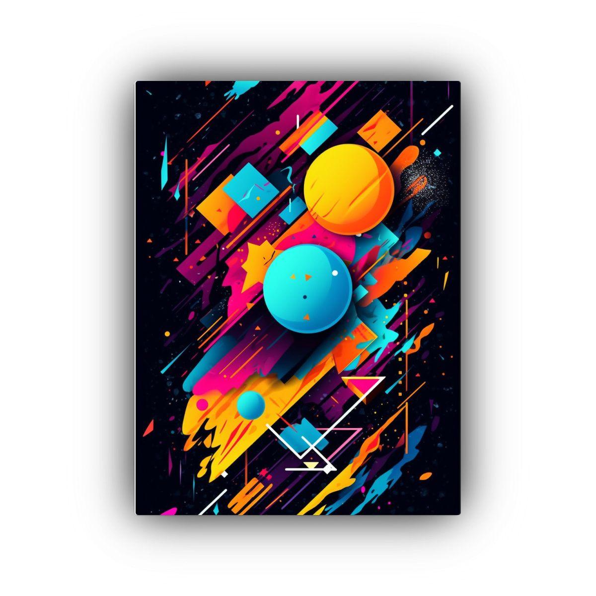 Arte De Pared Impreso Multicolor Con Diseño Vibrante 60x90cm-0