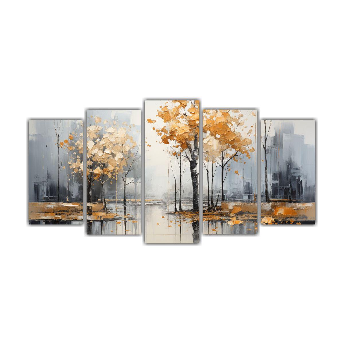 Artes De Pared Impresas: Pintura Abstracta De 150x75 Cm-0