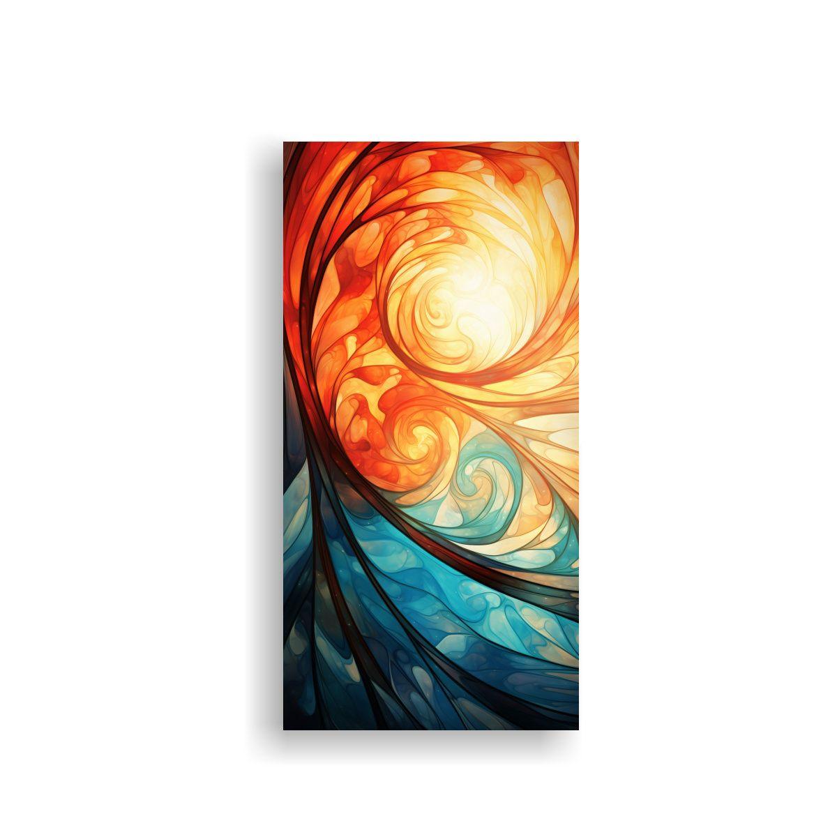Cuadro Vanguardia Pintura Abstracta Con Diseño 50x100cm-0