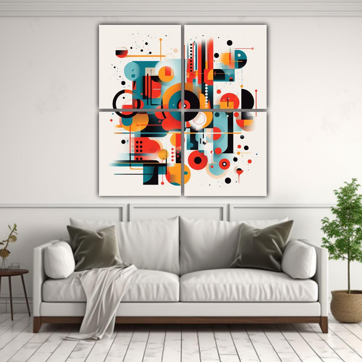 Cuadros De Lienzo Estrellados Deconstructed De 180x180 Cm-2