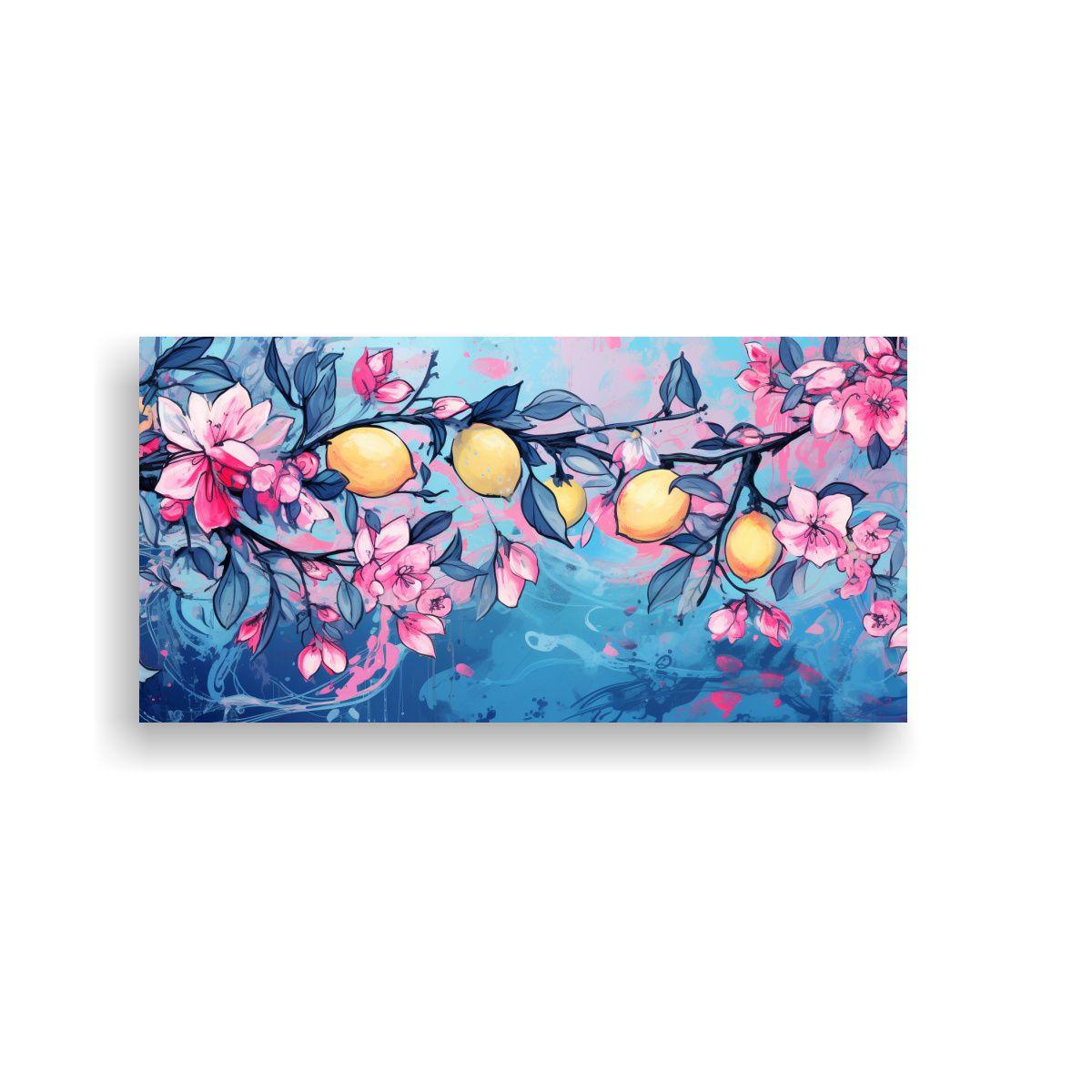 Cuadro Horizontal Multicolor Limonero En Tonos 160x80cm-0