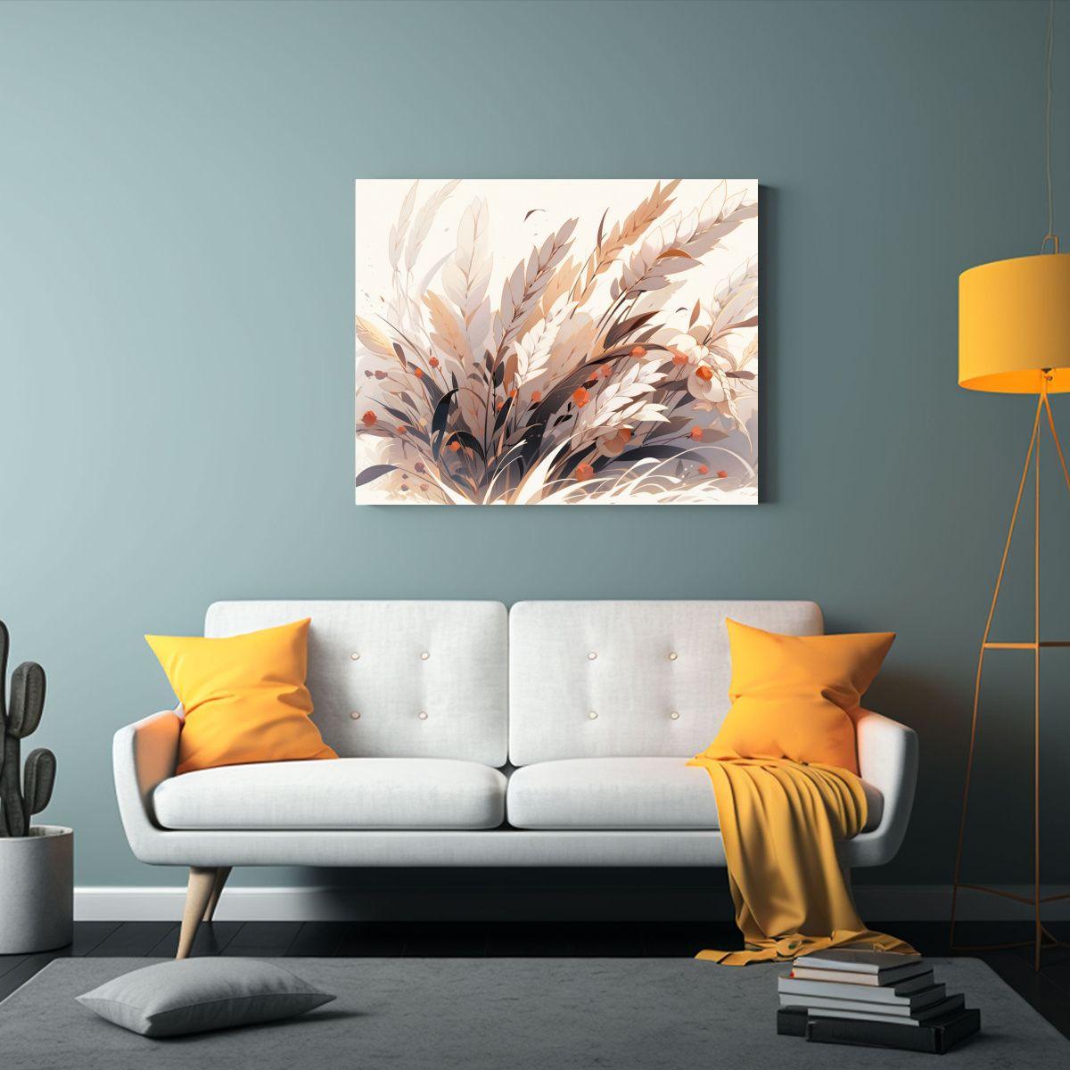 Cuadro Fotografía Belleza Rye Grains Blanco 50x40cm-2