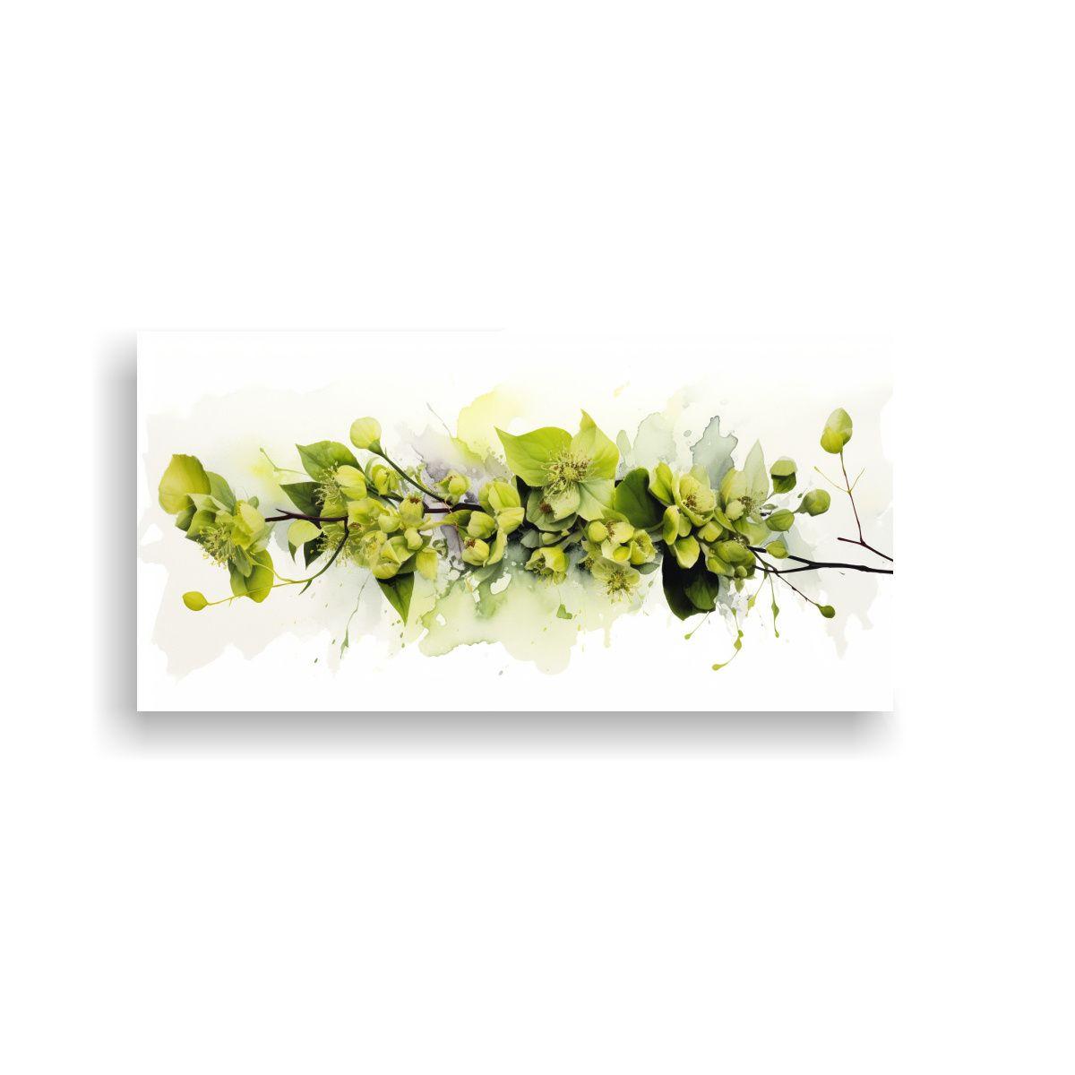 Cuadro Abstracto Composición De Flores De Tilo 80x40cm-0