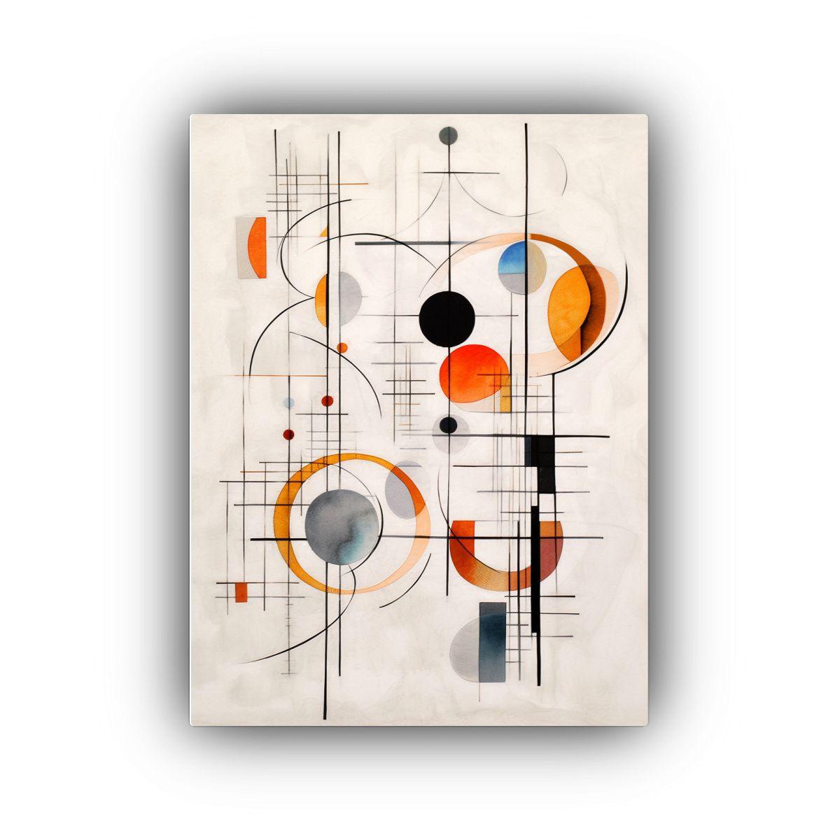 Arte De Pared Abstracto Con Formas Líneas Fond 30x45cm-0
