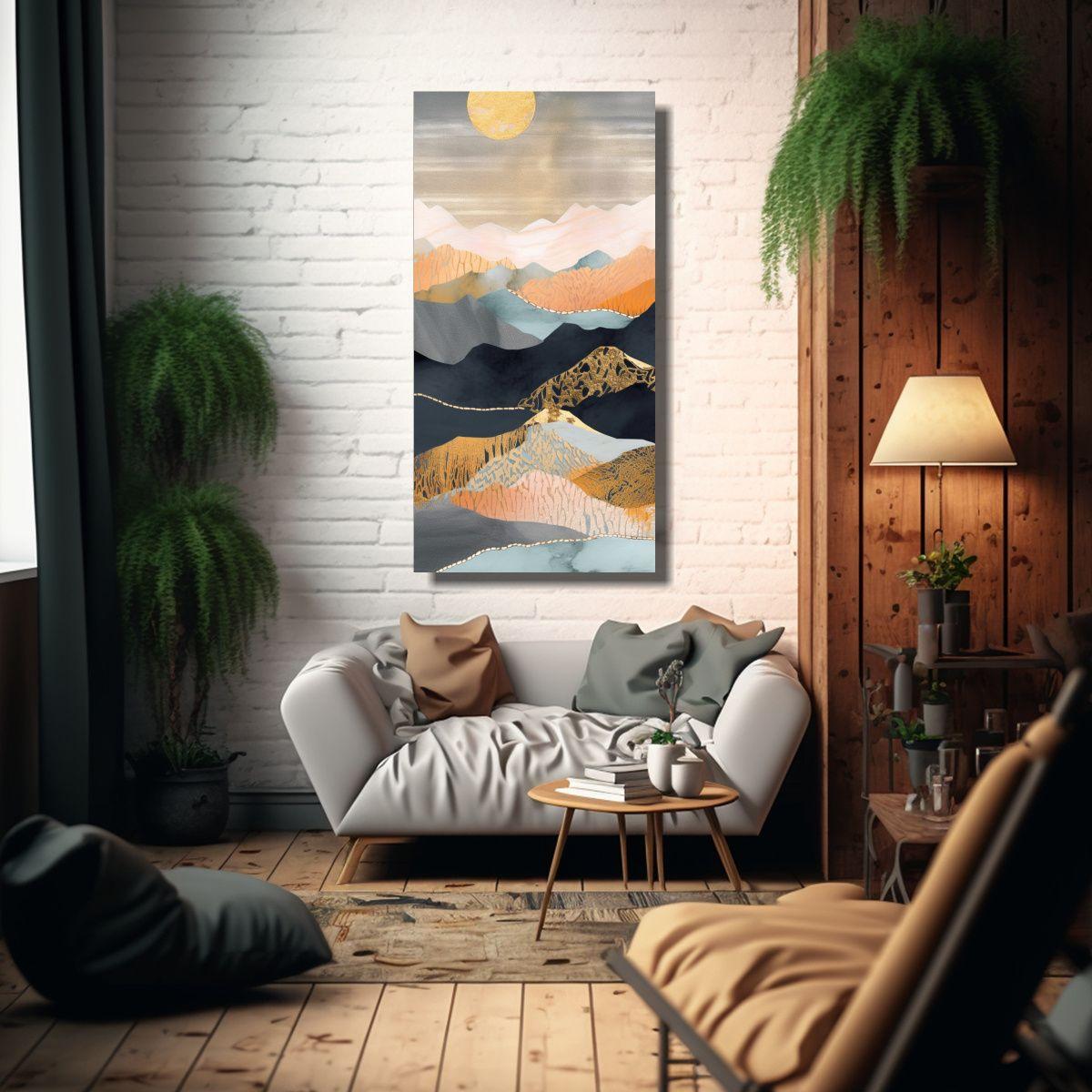 Paisaje Abstracto Colina Plana Con Diferentes 70x140cm-2