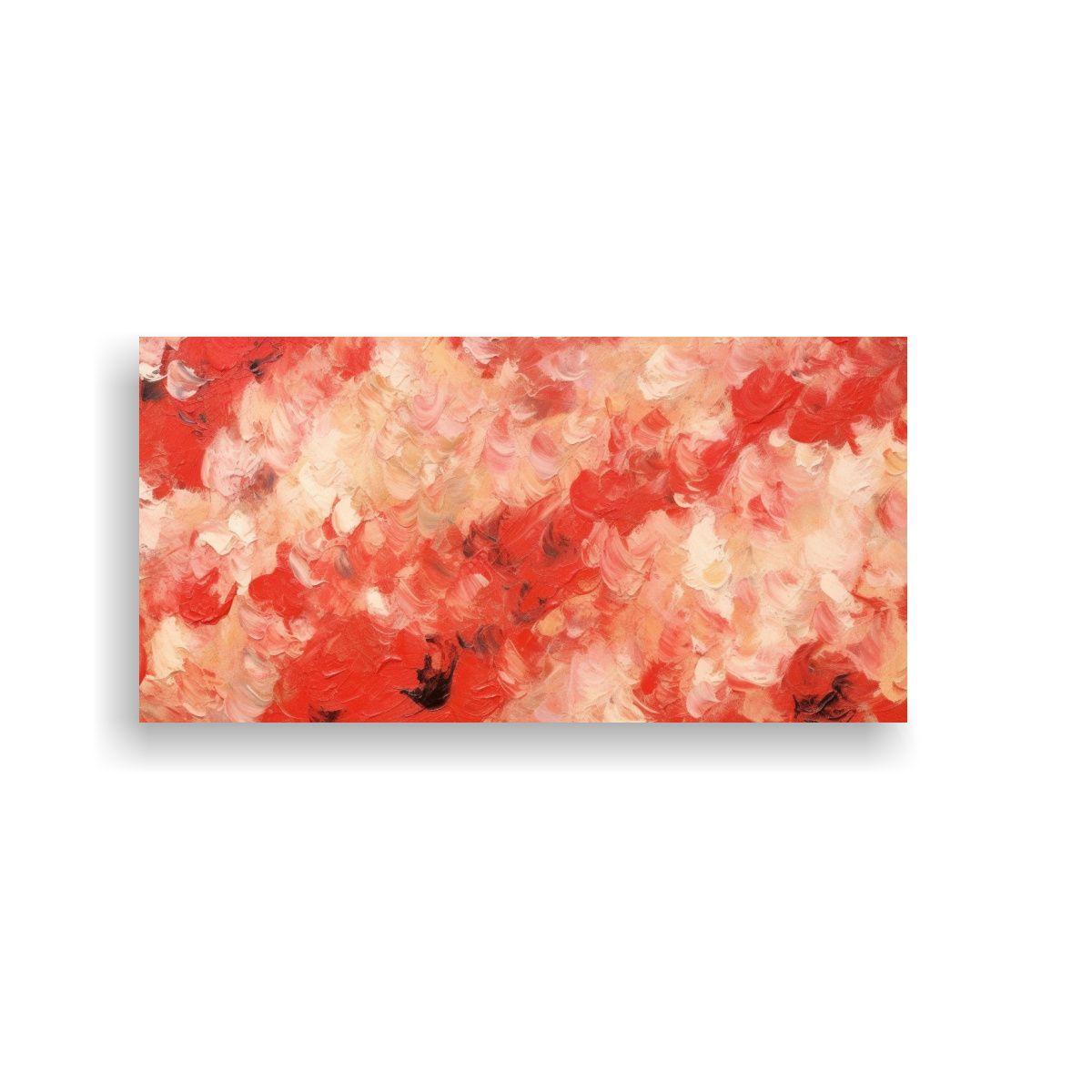 Pintura Al Estilo óleo Impresionista Roja Y 100x50cm-0