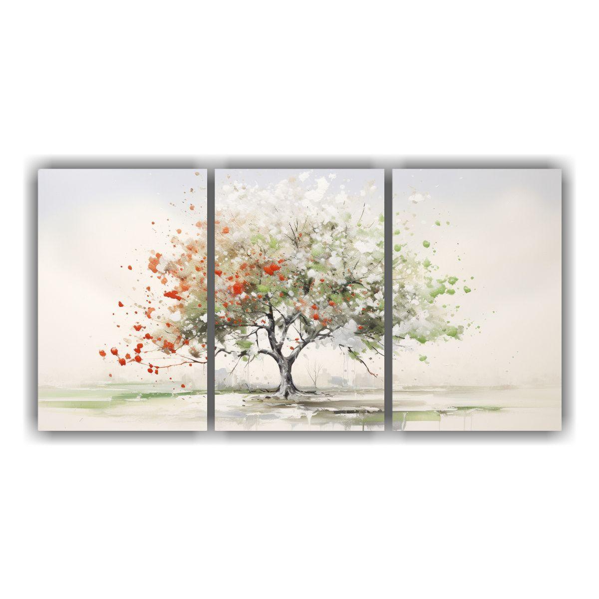 Pintura Abstracta De árbol De Acebo Con Colores 240x120 Cm-0