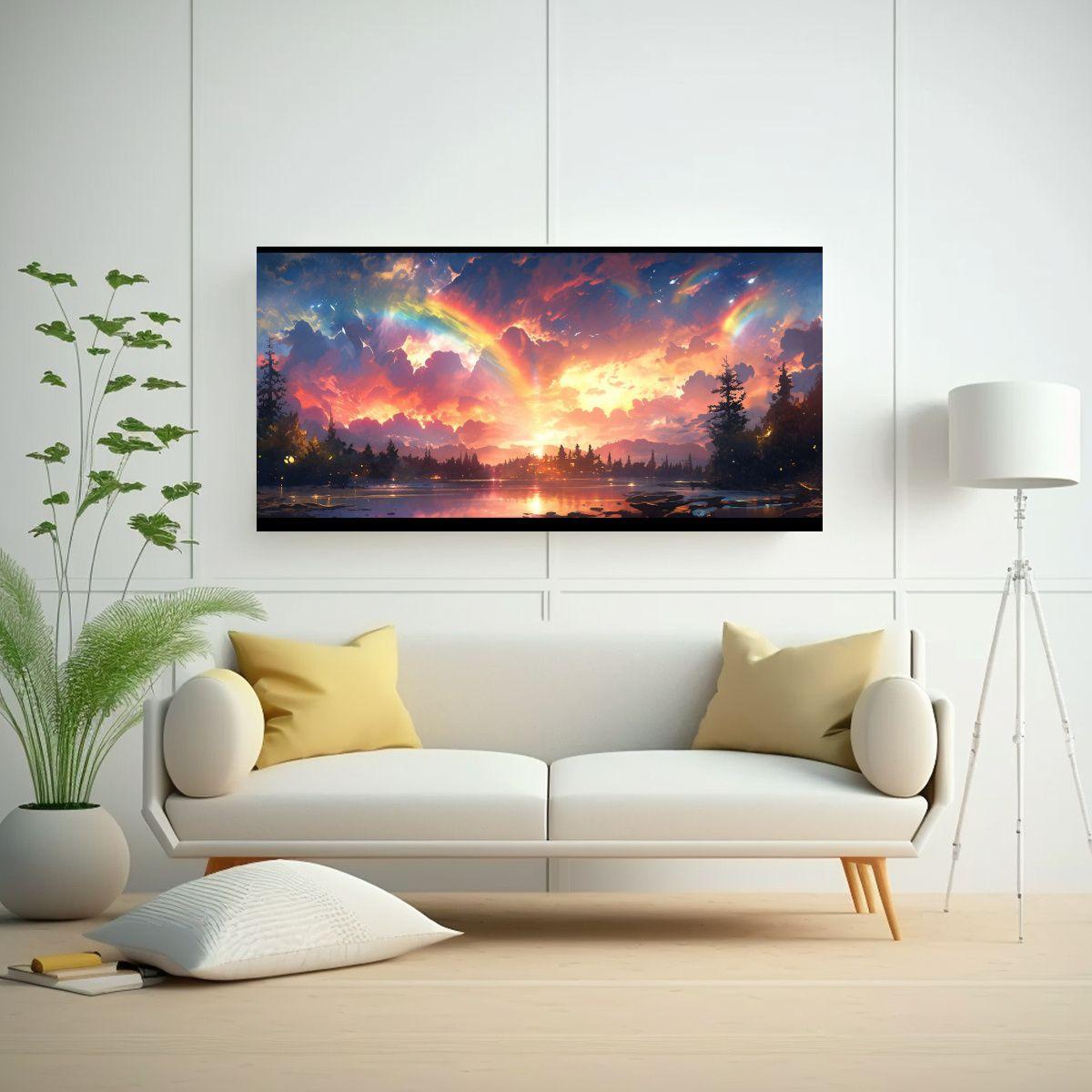 Cuadros Decorativos De Lienzo Movimiento Amanecer 100x50cm-2