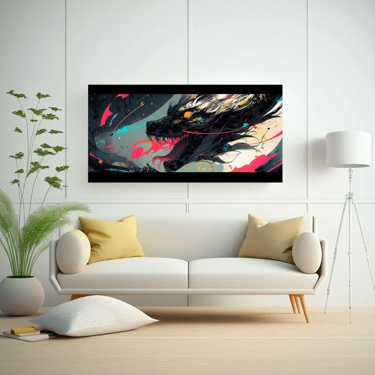 Pinturas Decorativas Neonoir Con Contraste 140x70cm-2