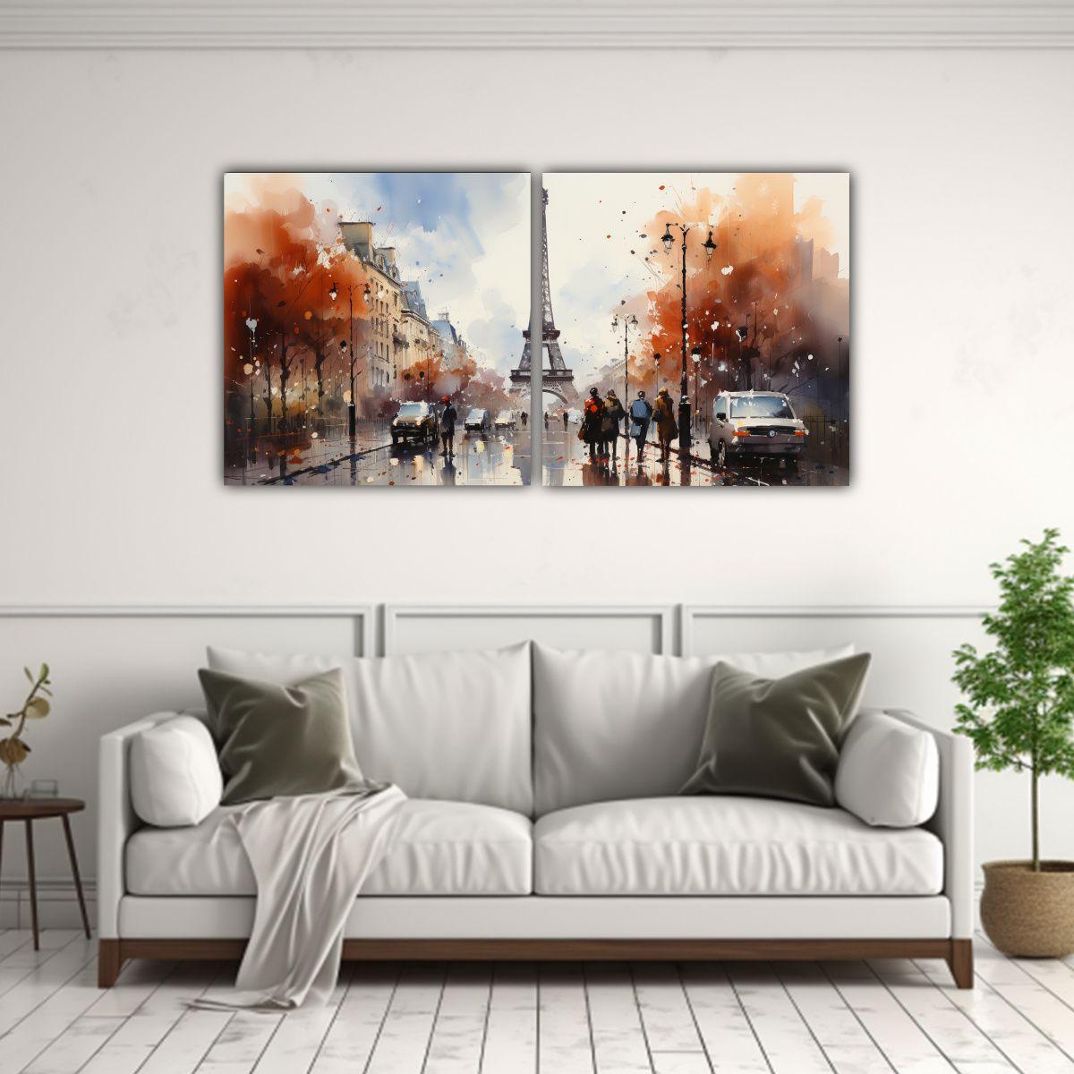 Pinturas De Pared Modernas Pareja Joven Alegre 100x50 Cm-2