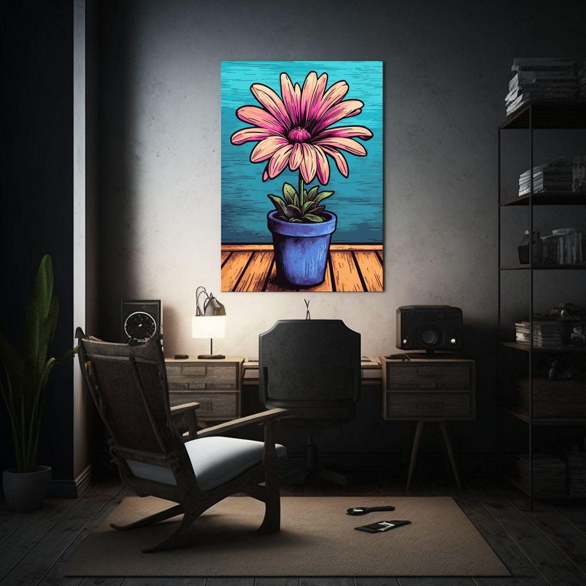 Cuadro Cuadro Arte De Pared Ross African Daisy 80x120cm-2