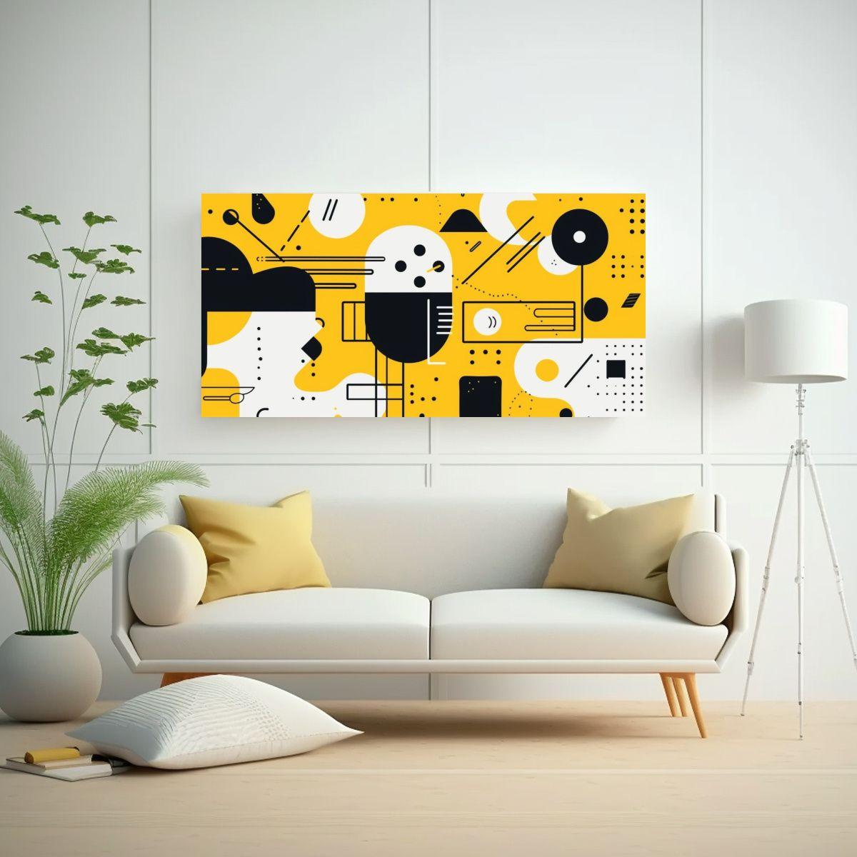 Cuadros Decorativos Con Formas Geométricas Suaves 120x60cm-2