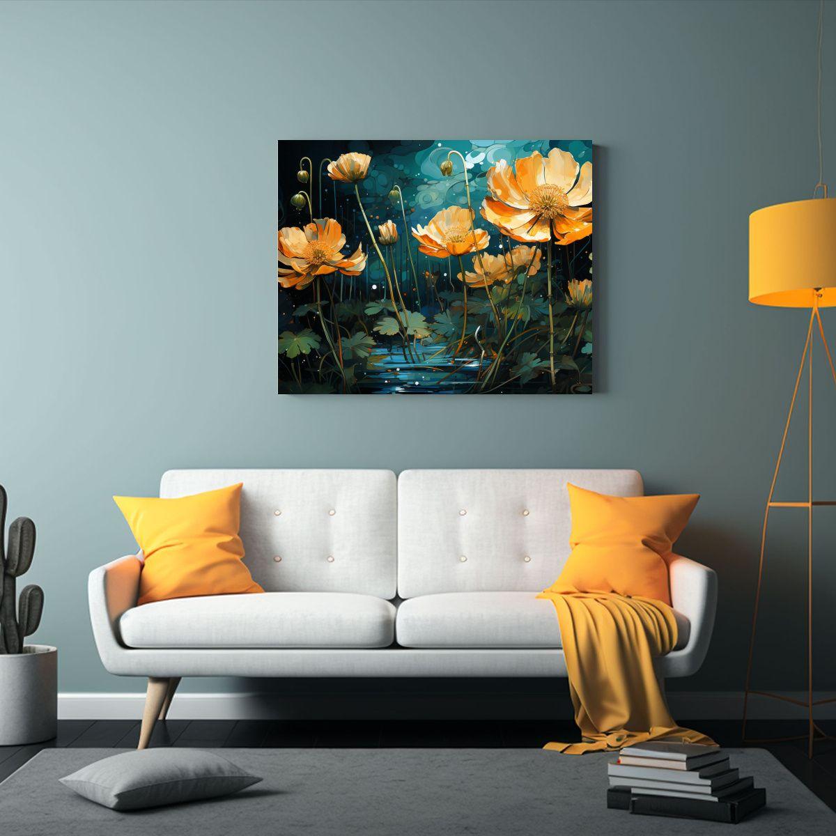 Pinturas Decorativas De Arte Concepto Detalle: Flores Butter 45x30cm-2