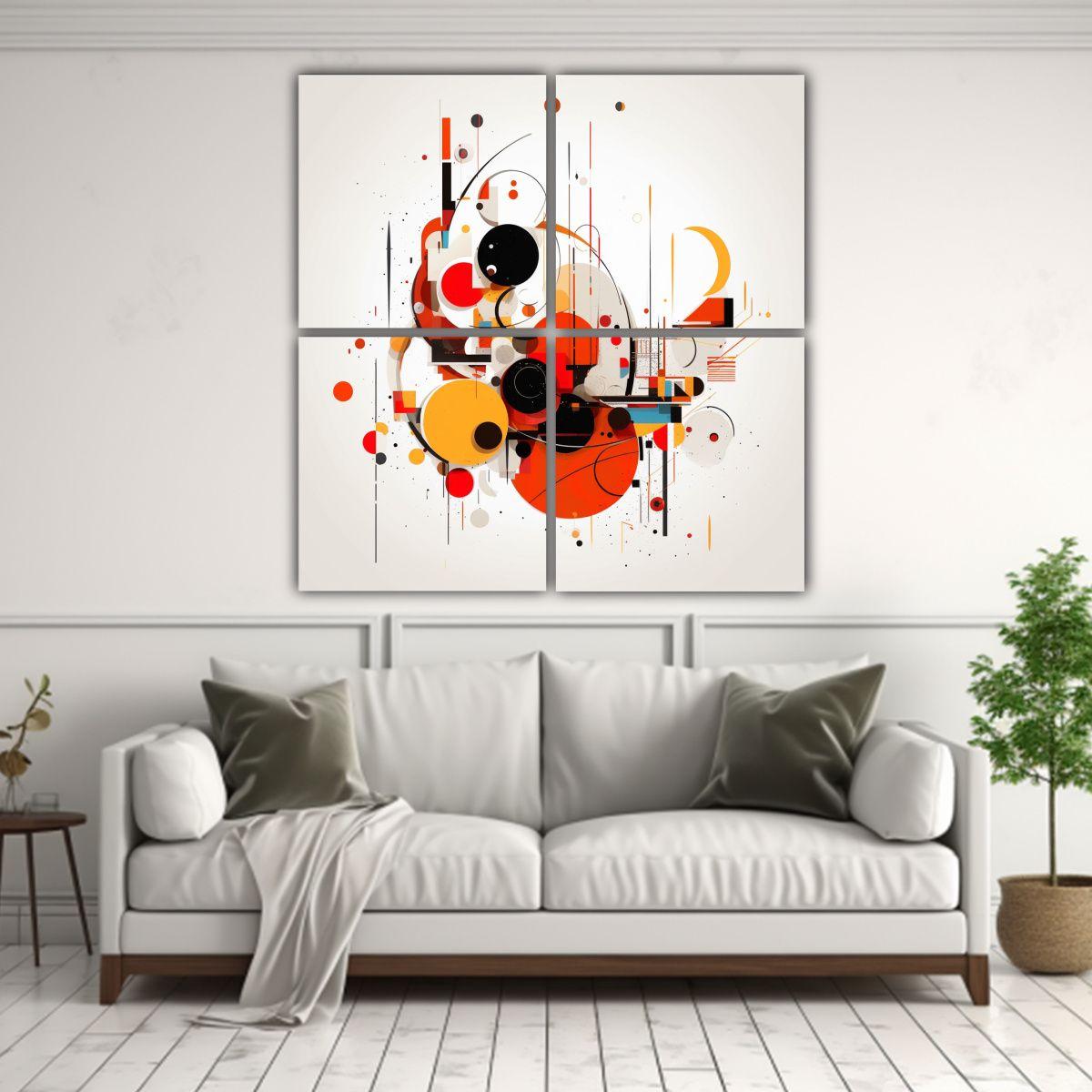 Cuadro Moderno Estilo Lienzo Alta Calidad Fondo 100x100 Cm-2