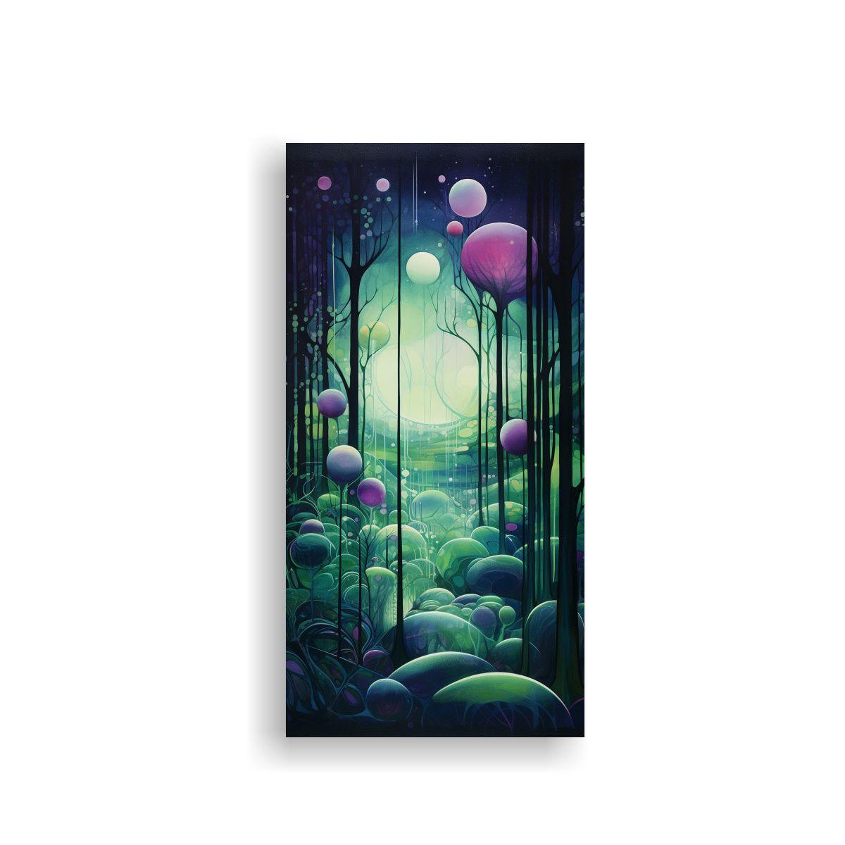 Cuadro Conceptual Sala: Bosque Encantado Abstracto 80x160cm-0