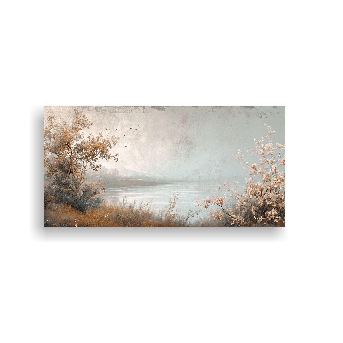 Paisaje Minimalista Islandés En Lienzo: Arte 100x50cm-0