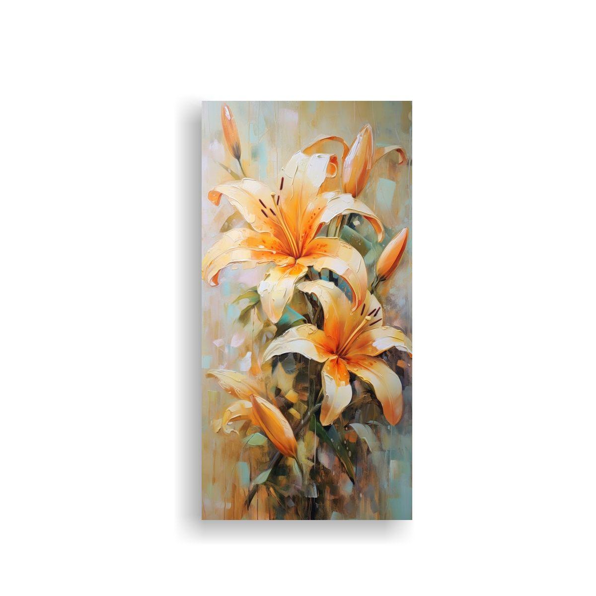 Pintura De Arte De Imagen Para Cuarto Con Lirios 70x140cm-0