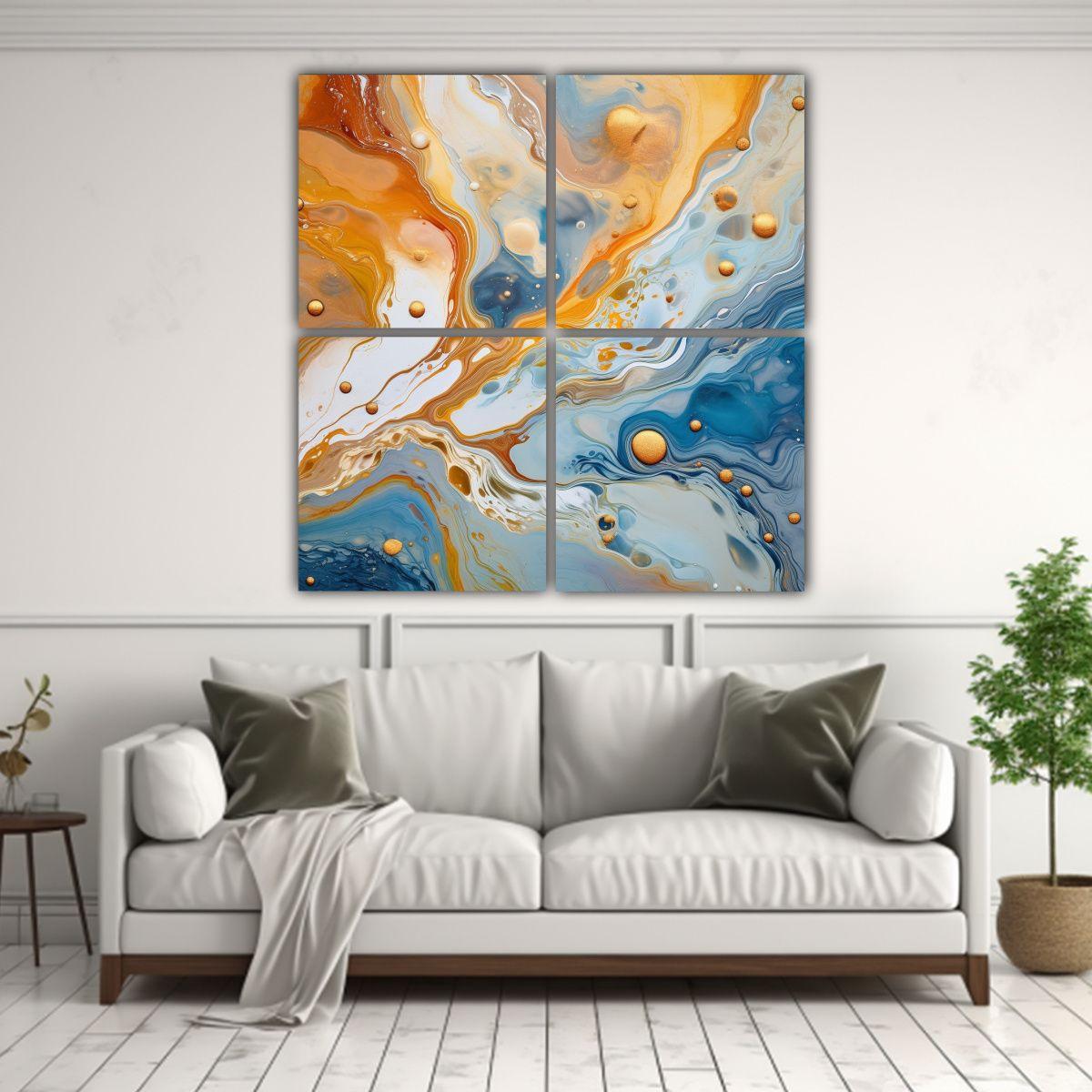 Cuadro De La Obra Maestra De Composición El Mar 180x180 Cm-2