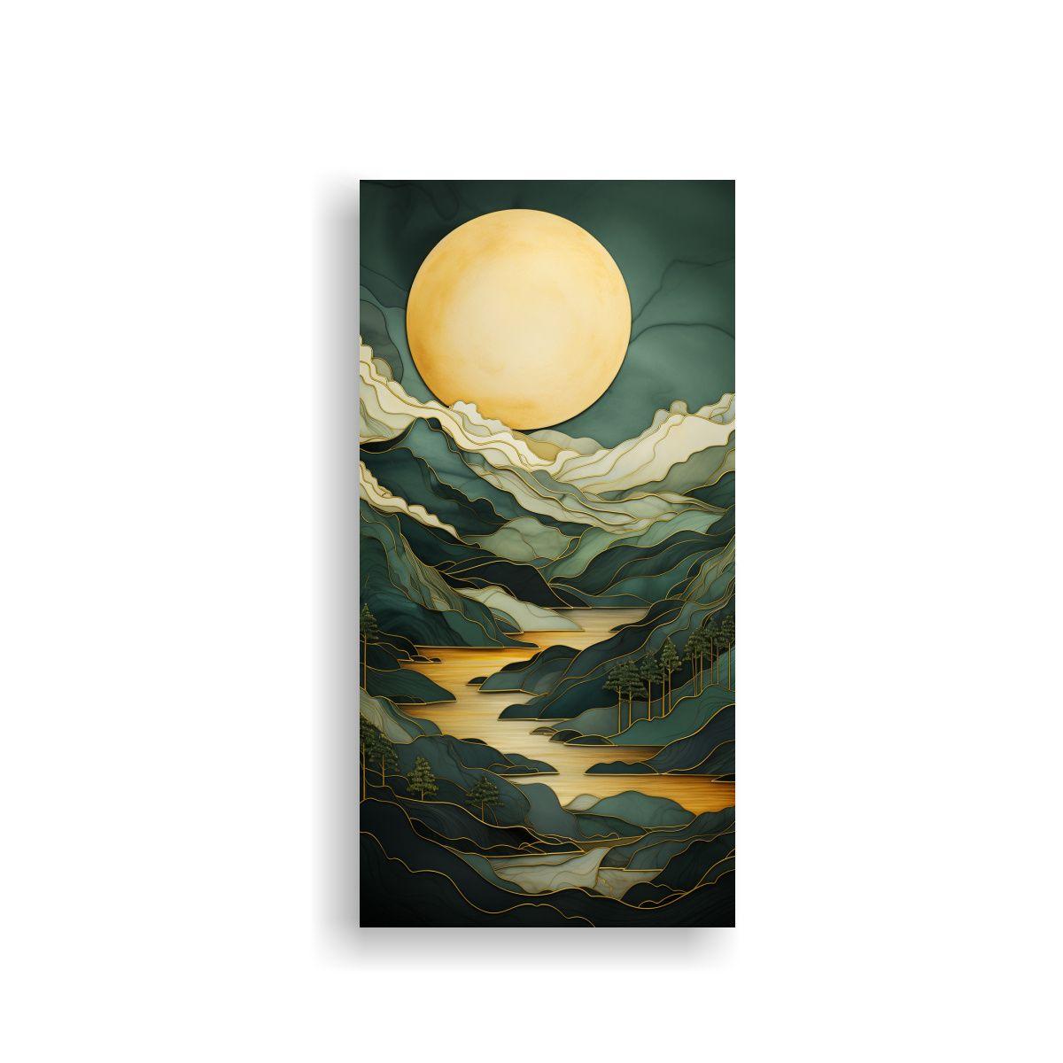 Pintura Minimalista De Montañas En Diferentes 30x60 Cm-0