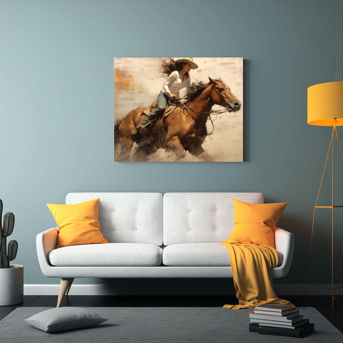 Cuadro Decorativo Moderno De Mujer Con Cabello Largo Corredo 120x80cm-2