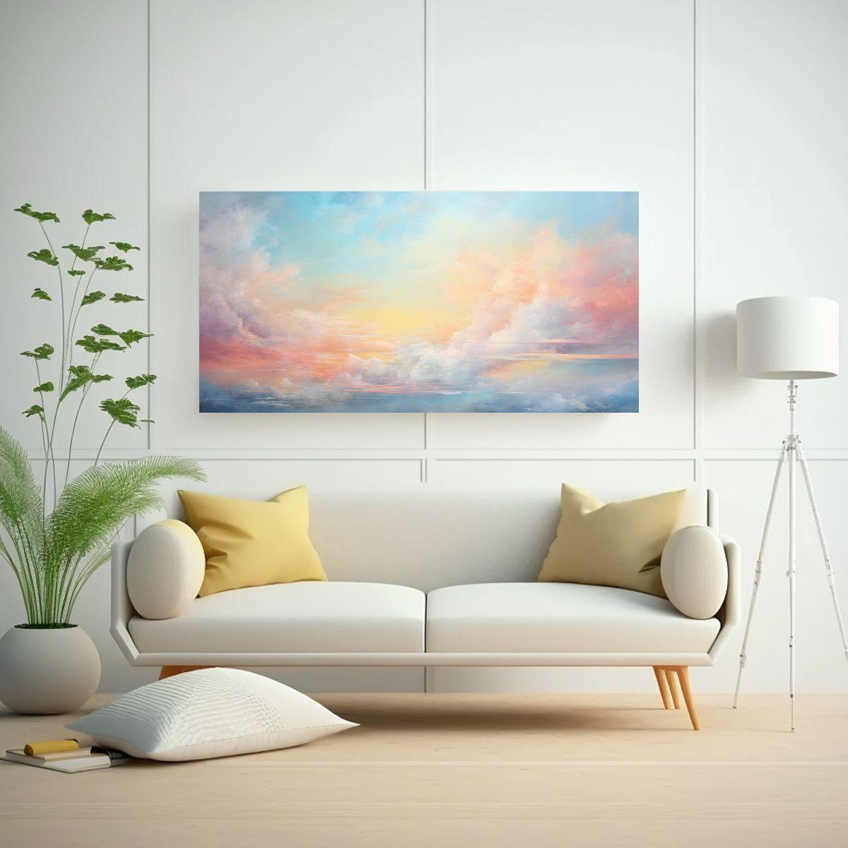 Pintura Abstracta De La Mañana Con Colores 120x60 Cm-2