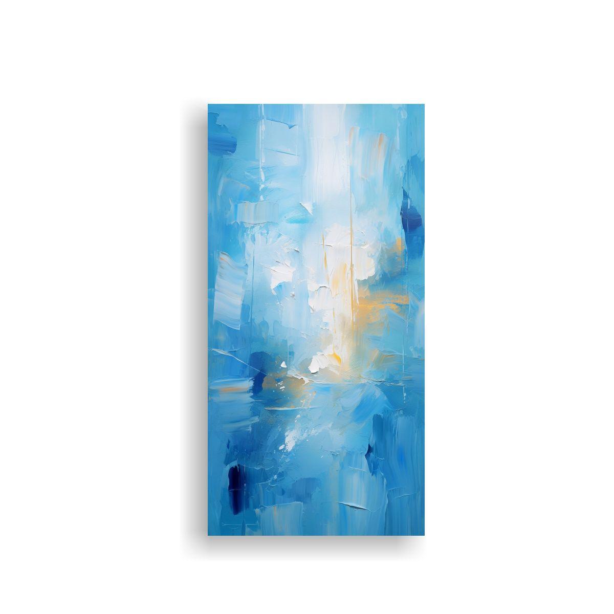 Pintura Decorativa Abstracta En Bastidor Con Color 70x140cm-0