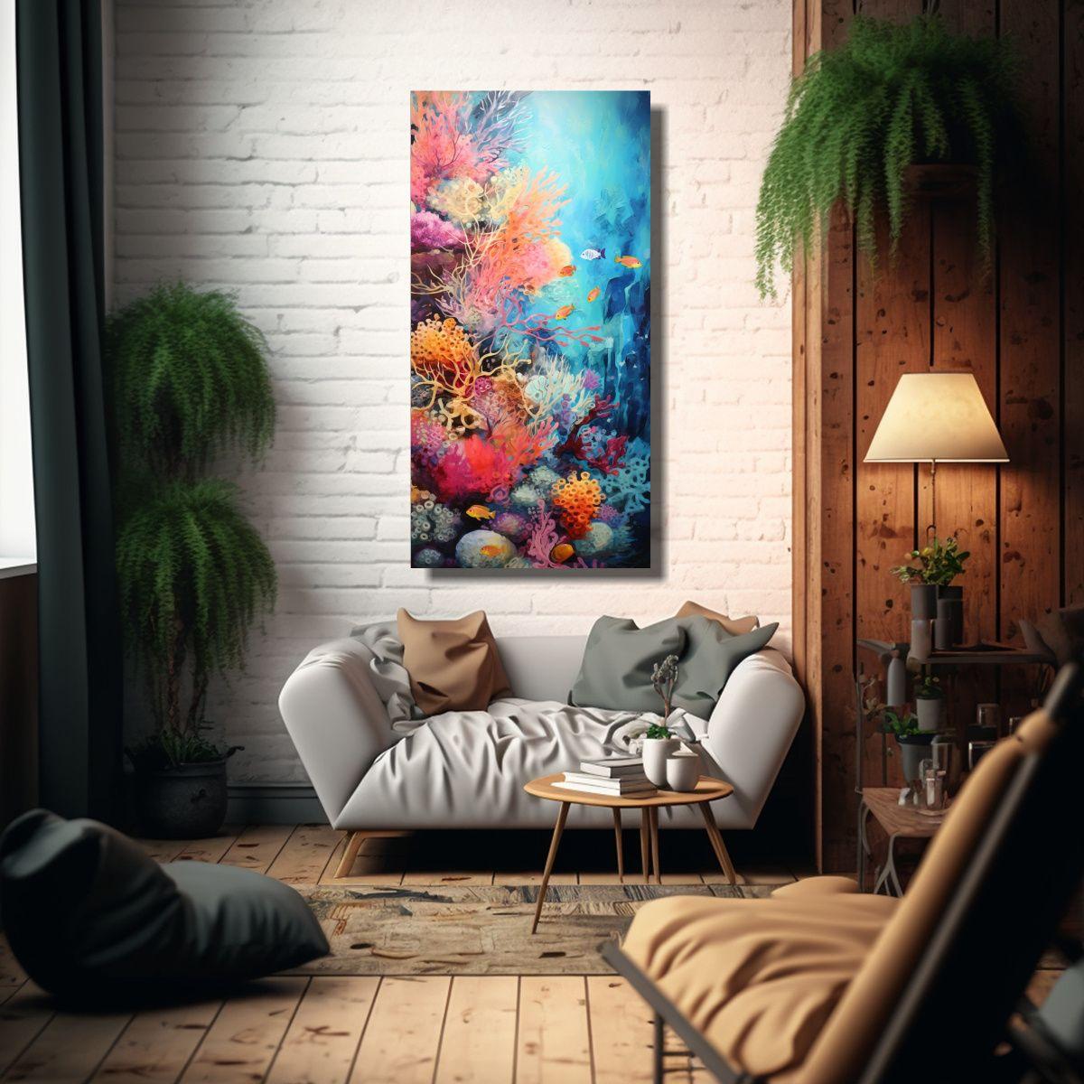 Interpretación Abstracta De Los Vibrantes 40x80cm-2