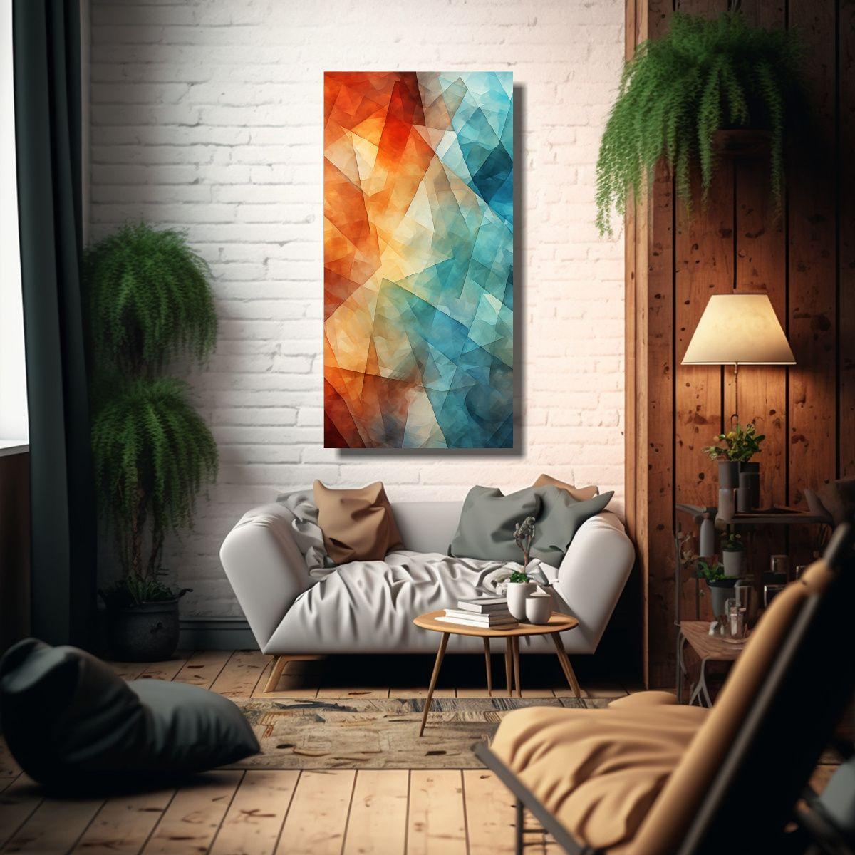 Pinturas Decorativas Con Trapezoides Para Arte De  50x100cm-2