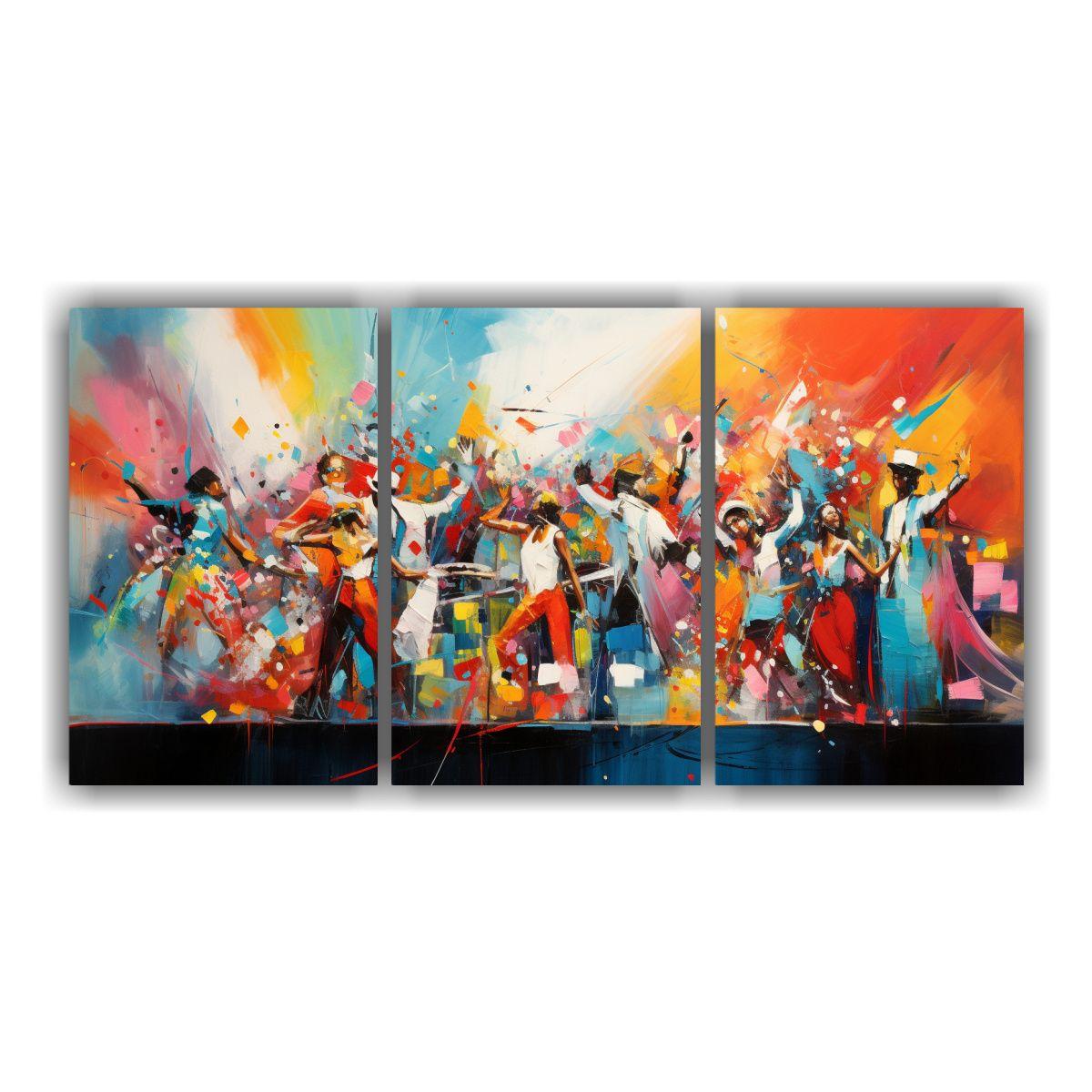 Pinturas Decorativas De Tres Composiciones De 60x30 Cm-0